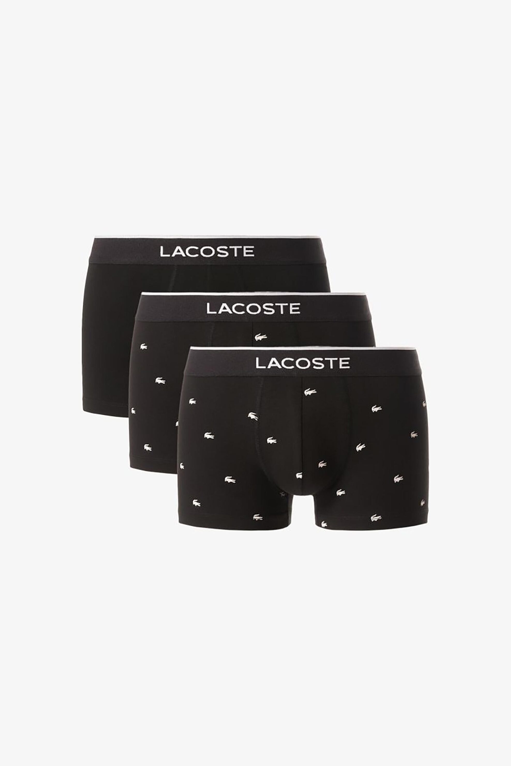 LACOSTE Lacoste σετ ανδρικά εσώρουχα trunk με λογότυπο (3 τεμάχια) - 5H1299-00 Μαύρο
