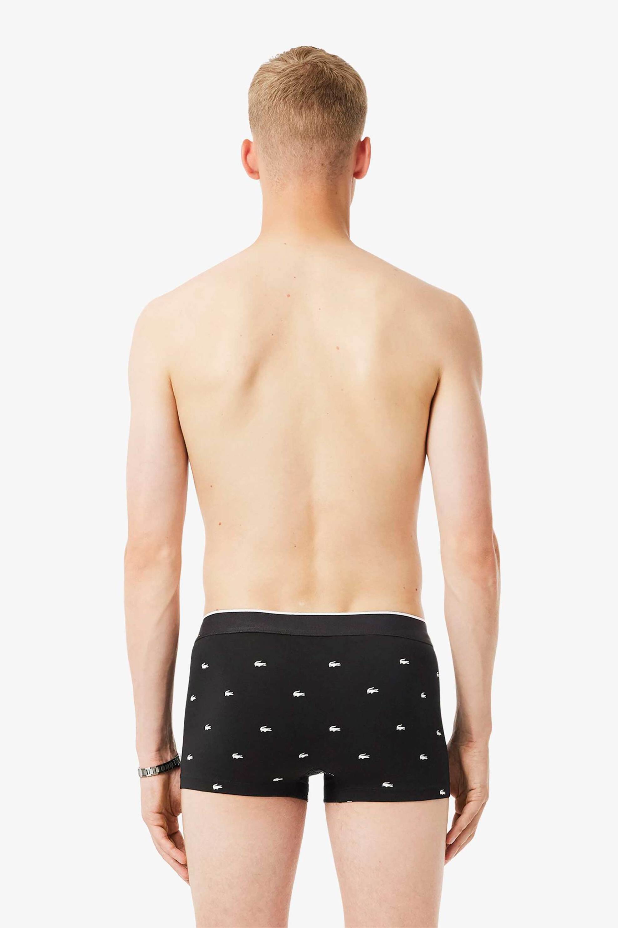 Lacoste σετ ανδρικά εσώρουχα trunk με λογότυπο (3 τεμάχια) - 5H1299-00 Μαύρο φωτογραφία