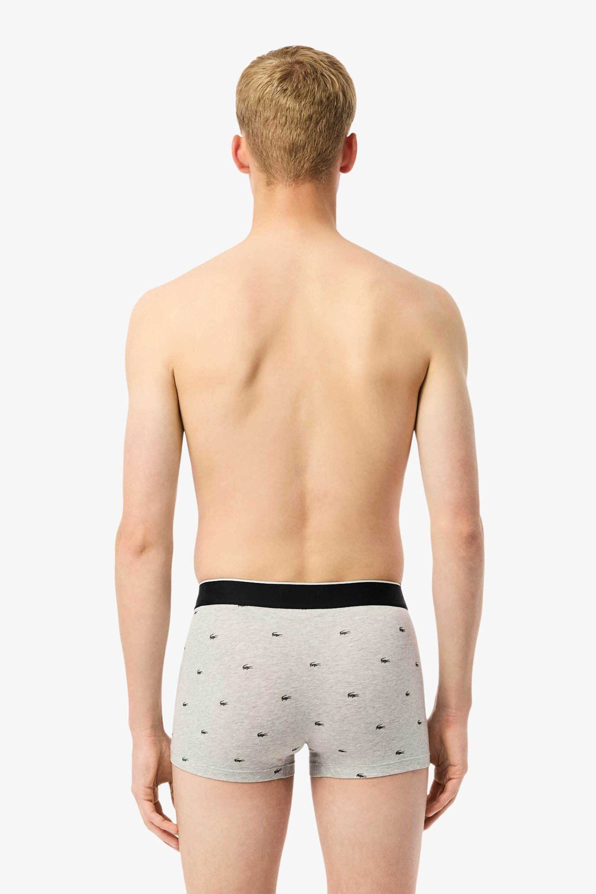 Lacoste σετ ανδρικά εσώρουχα trunk με λογότυπο (3 τεμάχια) - 5H1299-00 Γκρι φωτογραφία