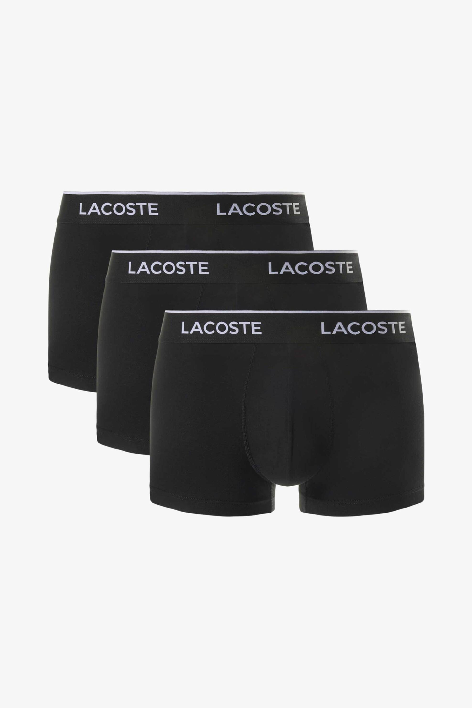 LACOSTE Lacoste σετ ανδρικά εσώρουχα trunk με λογότυπο (3 τεμάχια) - 5H1300-00 Μαύρο