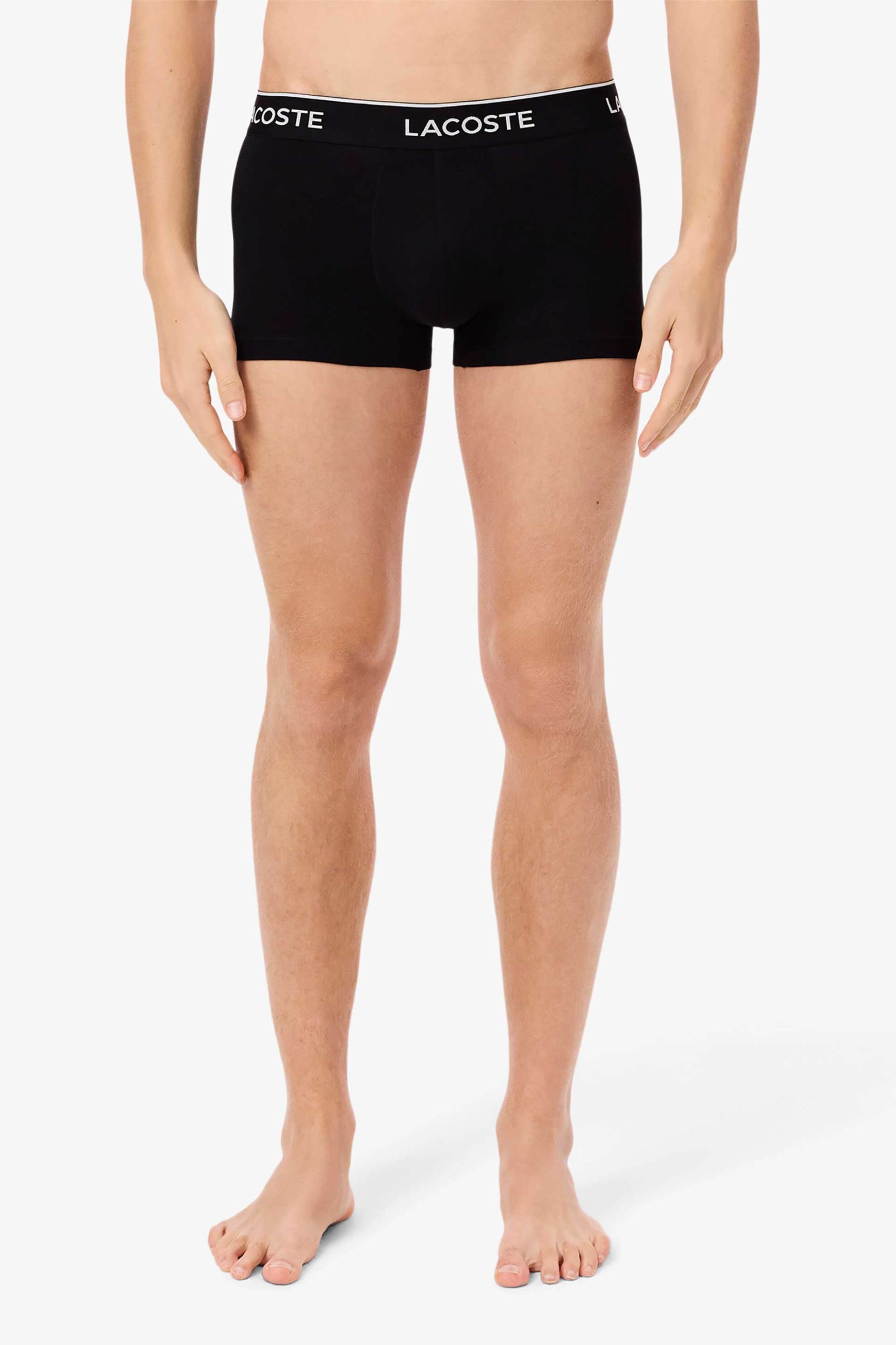 Lacoste σετ ανδρικά εσώρουχα trunk με λογότυπο (3 τεμάχια) - 5H1300-00 Μαύρο φωτογραφία