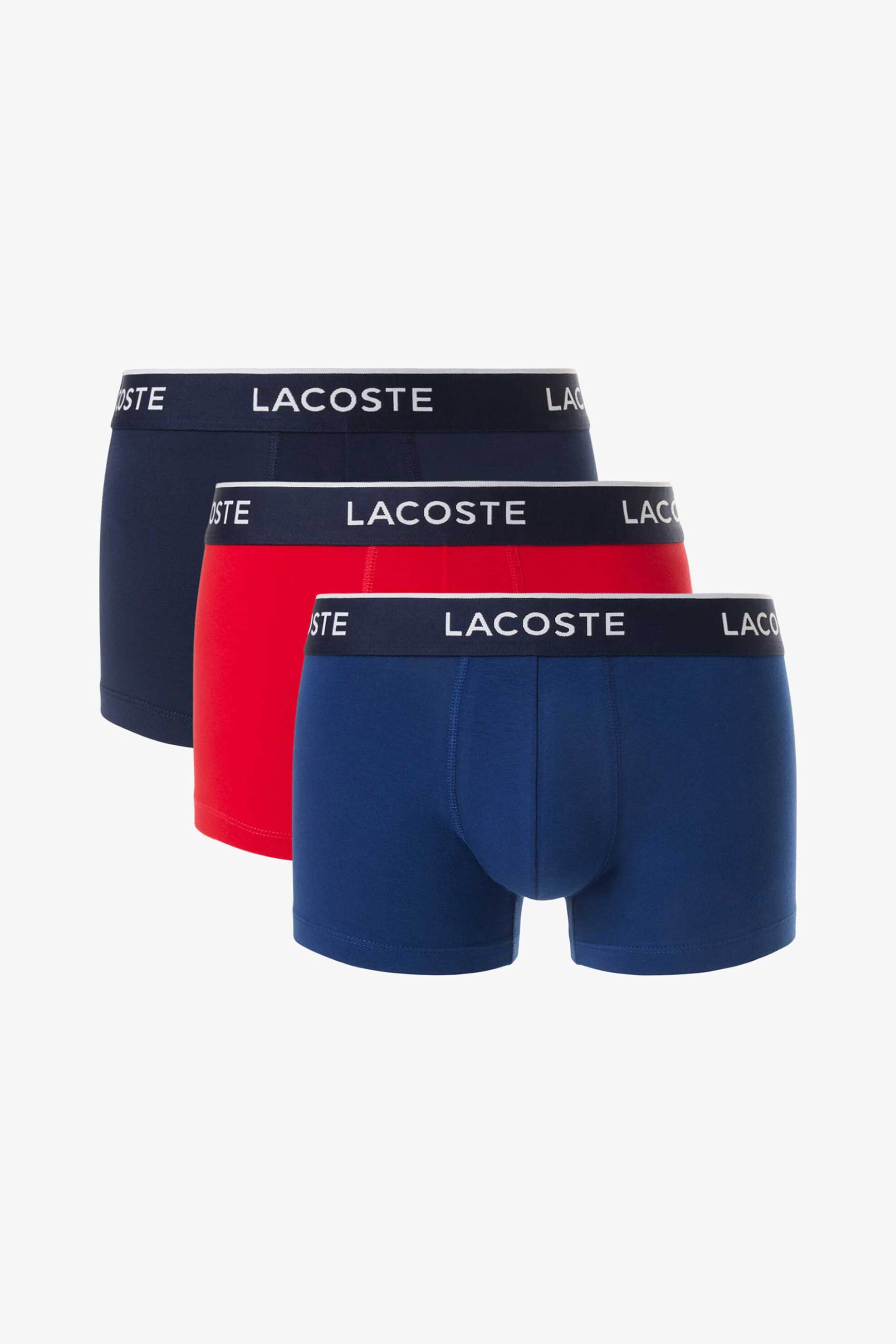 Lacoste σετ ανδρικά εσώρουχα trunk με λογότυπο (3 τεμάχια) - 5H1300-00 Μπλε