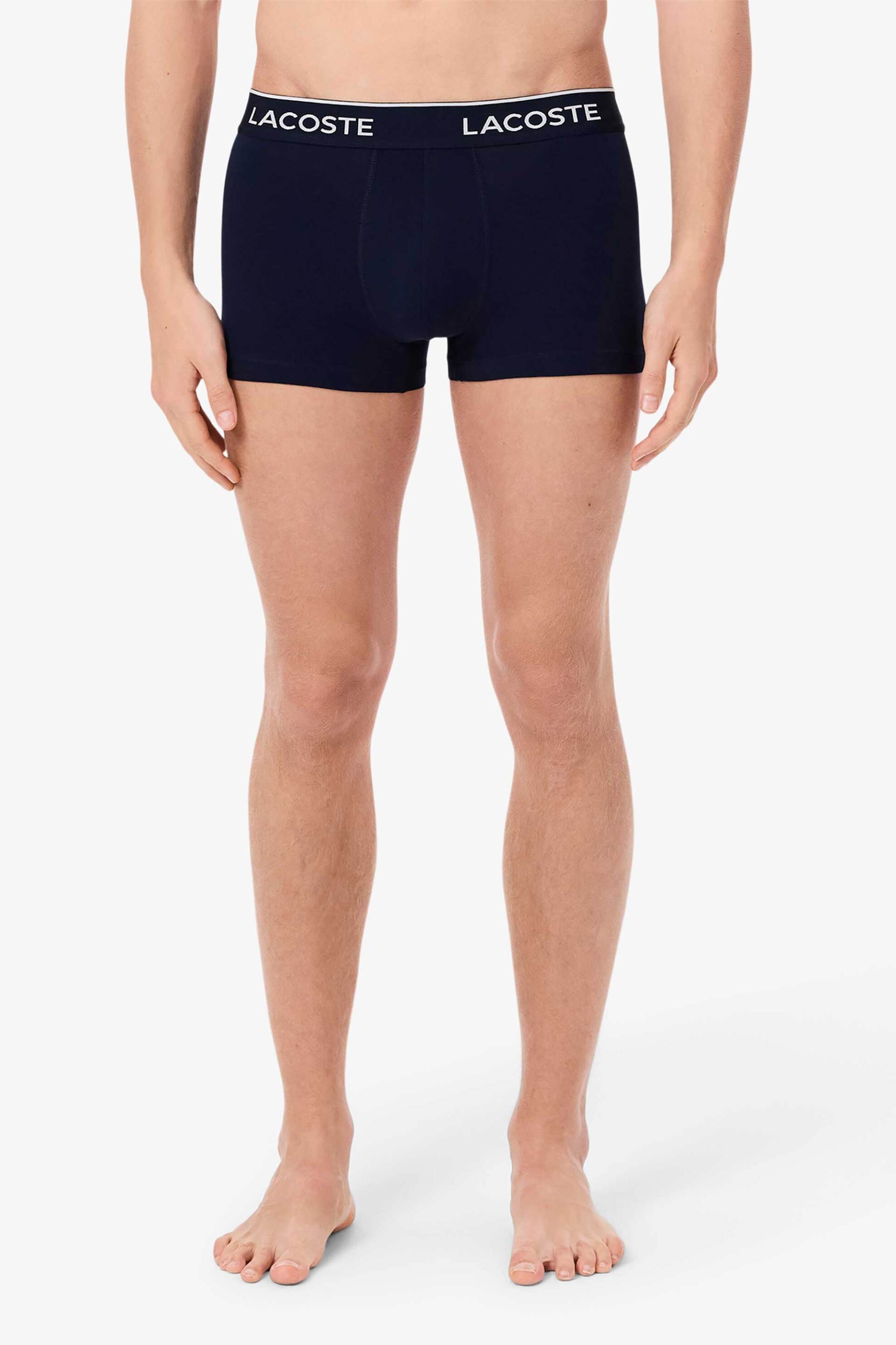 Lacoste Σετ Ανδρικά Εσώρουχα Trunk με Λογότυπο (3 Τεμάχια) - 5H1300-00 Μπλε
