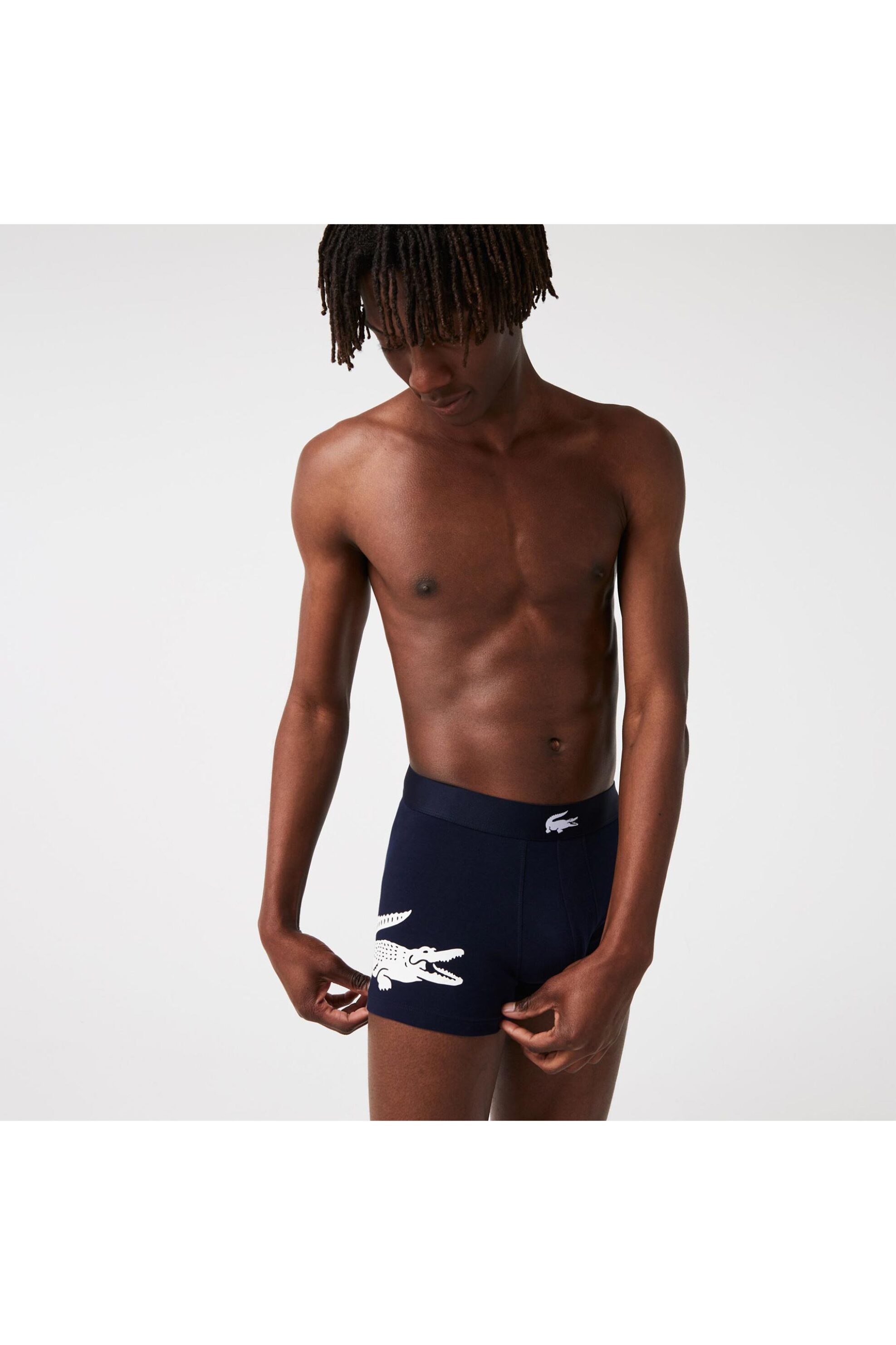 Lacoste σετ ανδρικά εσώρουχα boxer με λογότυπο (3 τεμάχια) - 5H1803 Μπλε Σκούρο φωτογραφία