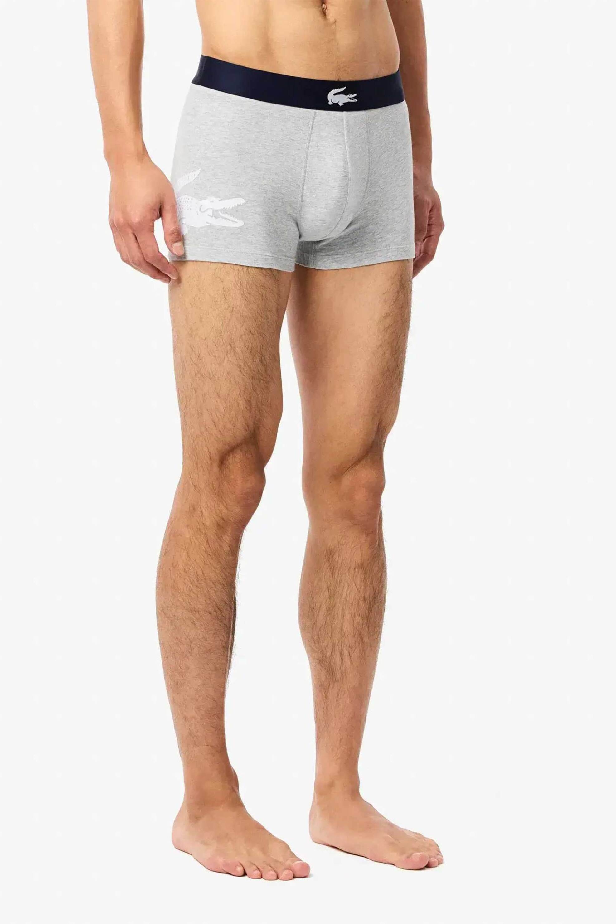 Lacoste σετ ανδρικά εσώρουχα boxer με λογότυπο (3 τεμάχια) - 5H1803 Γκρι φωτογραφία