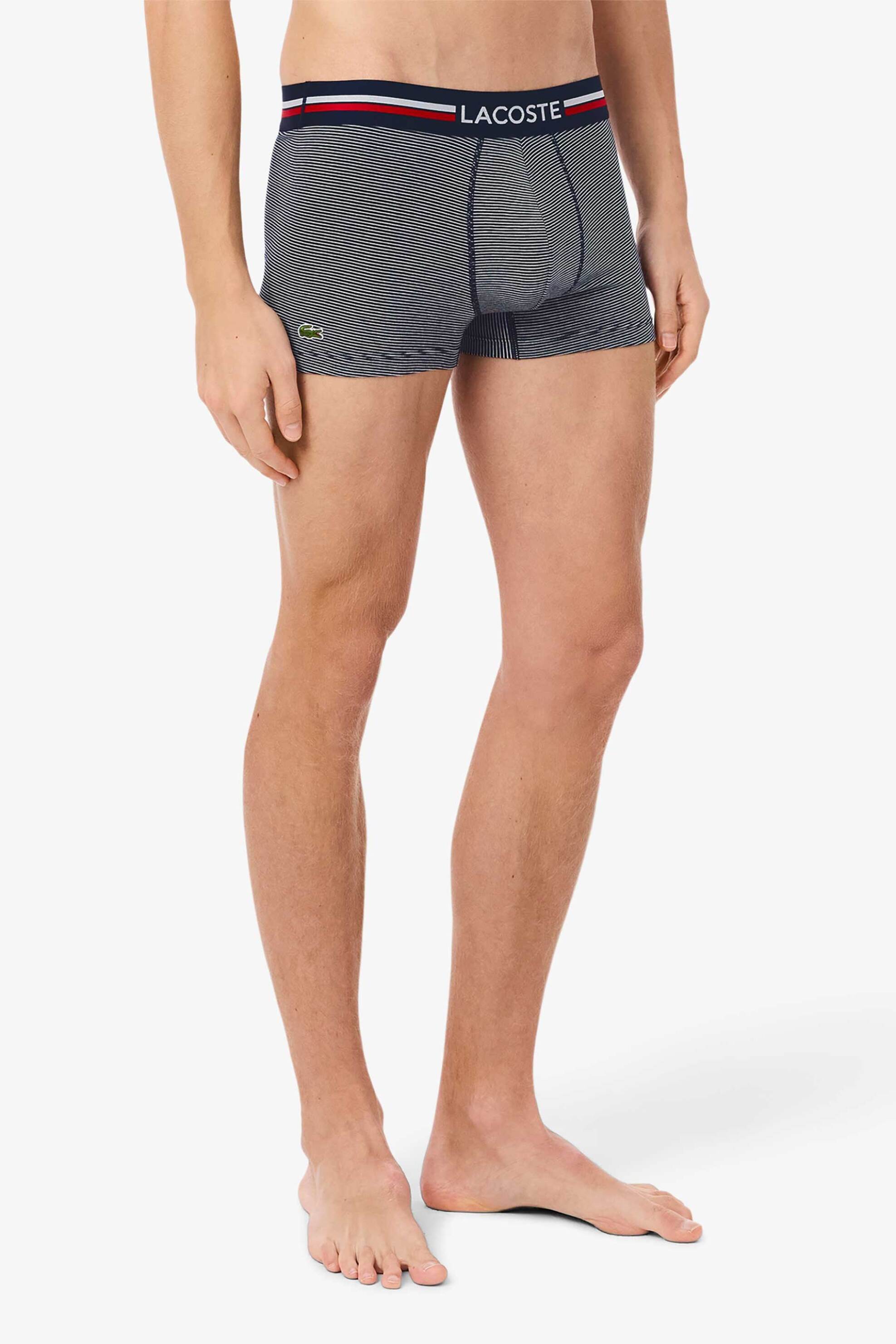 Lacoste σετ ανδρικά εσώρουχα trunk με λογότυπο (3 τεμάχια) - 5H2382-00 Μπλε Σκούρο φωτογραφία