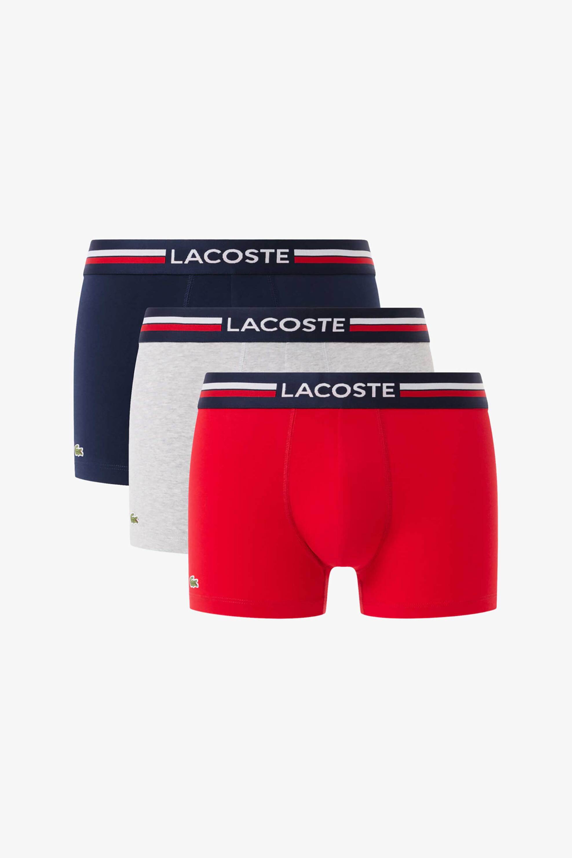 LACOSTE Lacoste σετ ανδρικά εσώρουχα trunk με λογότυπο (3 τεμάχια) - 5H2390-00 Κόκκινο