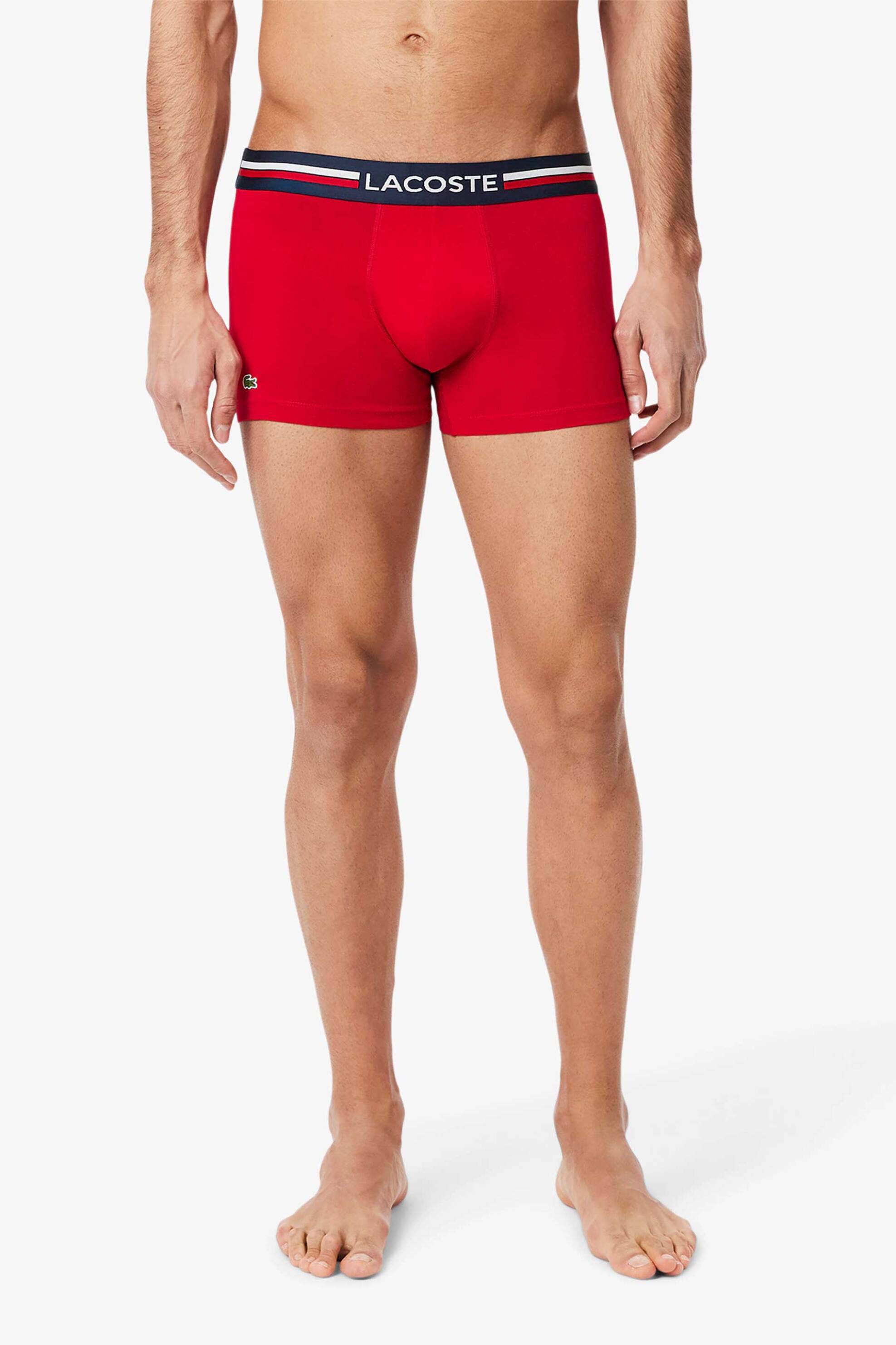 Lacoste σετ ανδρικά εσώρουχα trunk με λογότυπο (3 τεμάχια) - 5H2390-00 Κόκκινο φωτογραφία