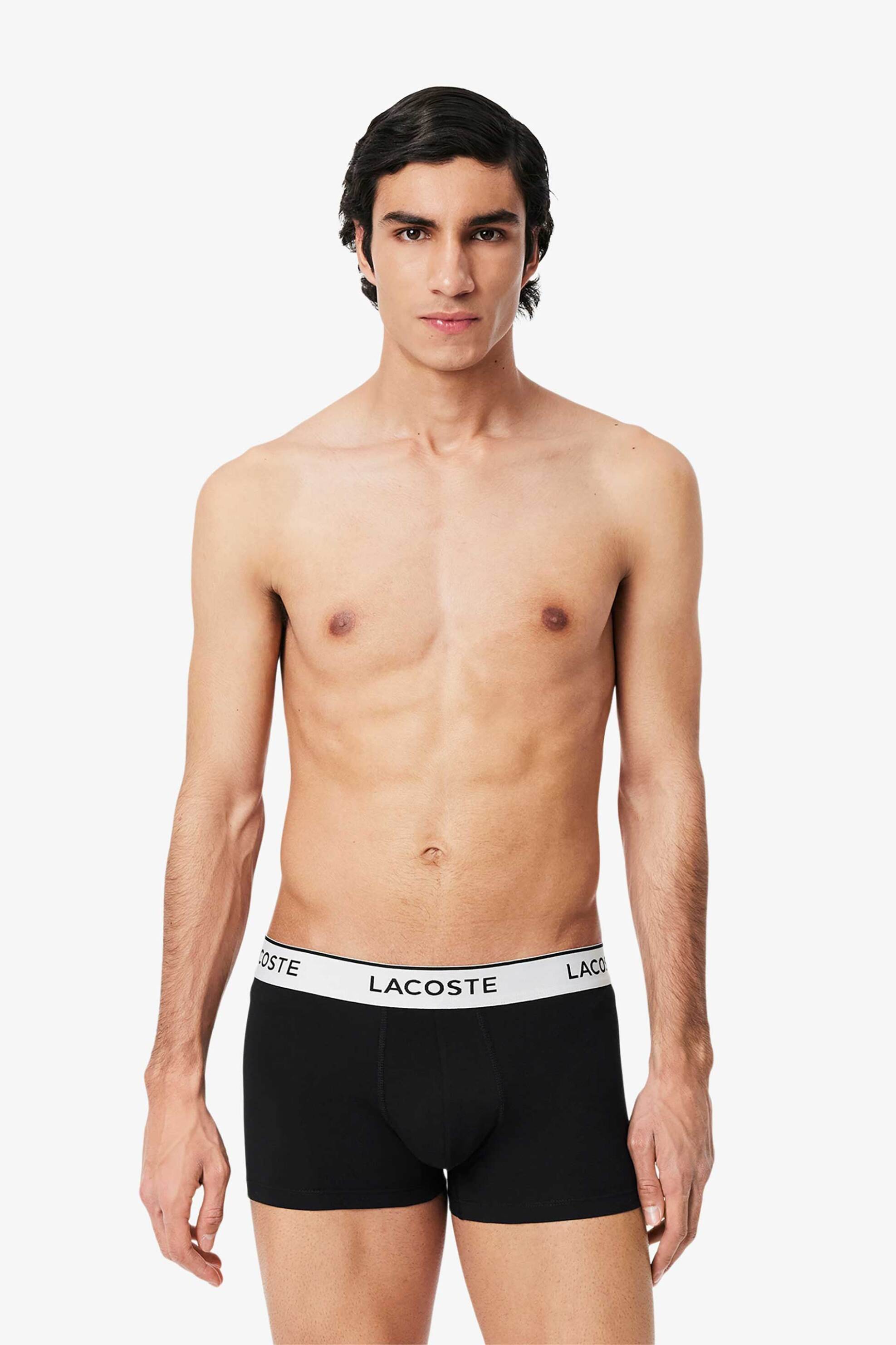 Lacoste σετ ανδρικά εσώρουχα trunk με λογότυπο (3 τεμάχια) - 5H2392-00 Μαύρο φωτογραφία