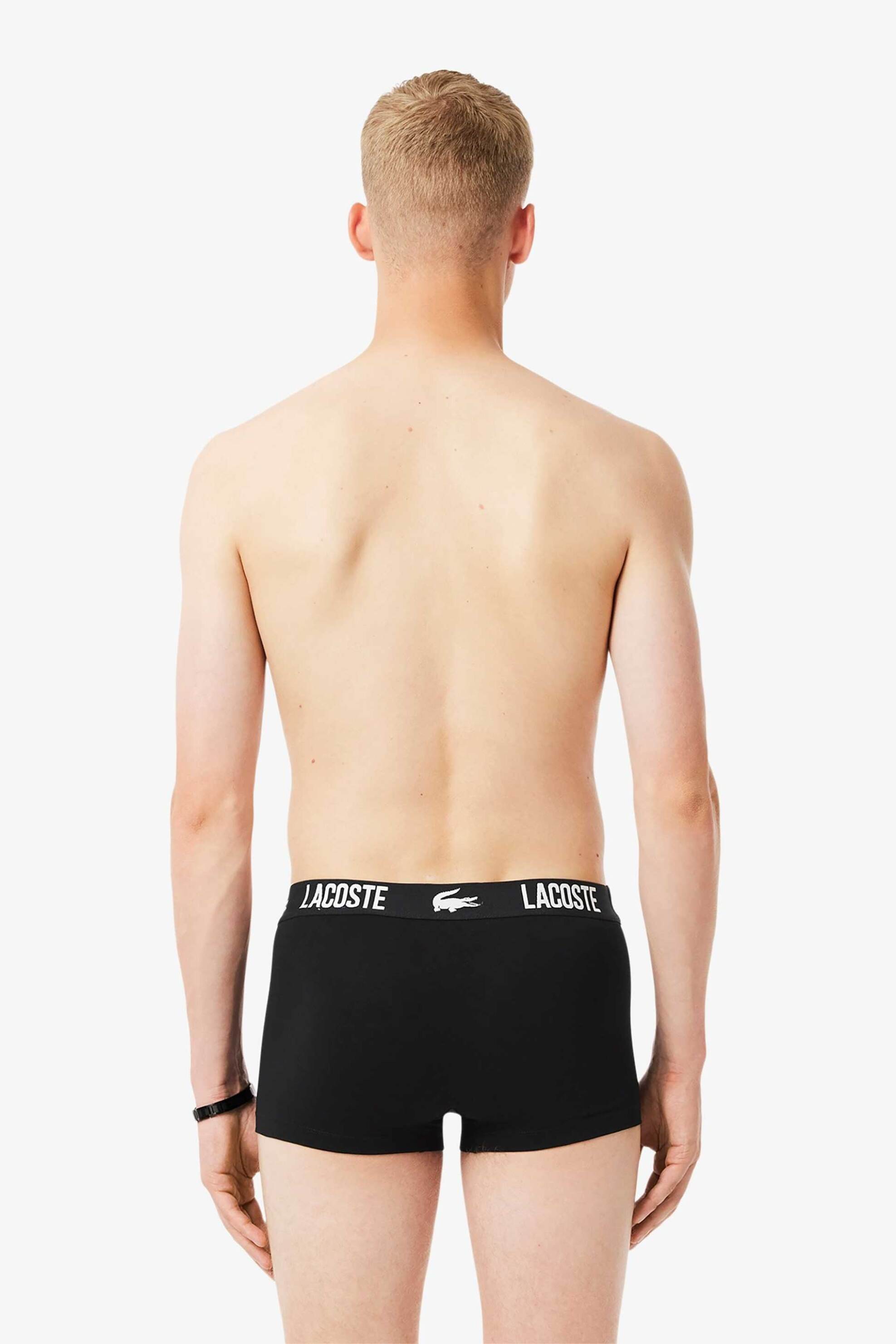 Lacoste σετ ανδρικά εσώρουχα trunk με λογότυπο (3 τεμάχια) - 5H2393-00 Μαύρο φωτογραφία