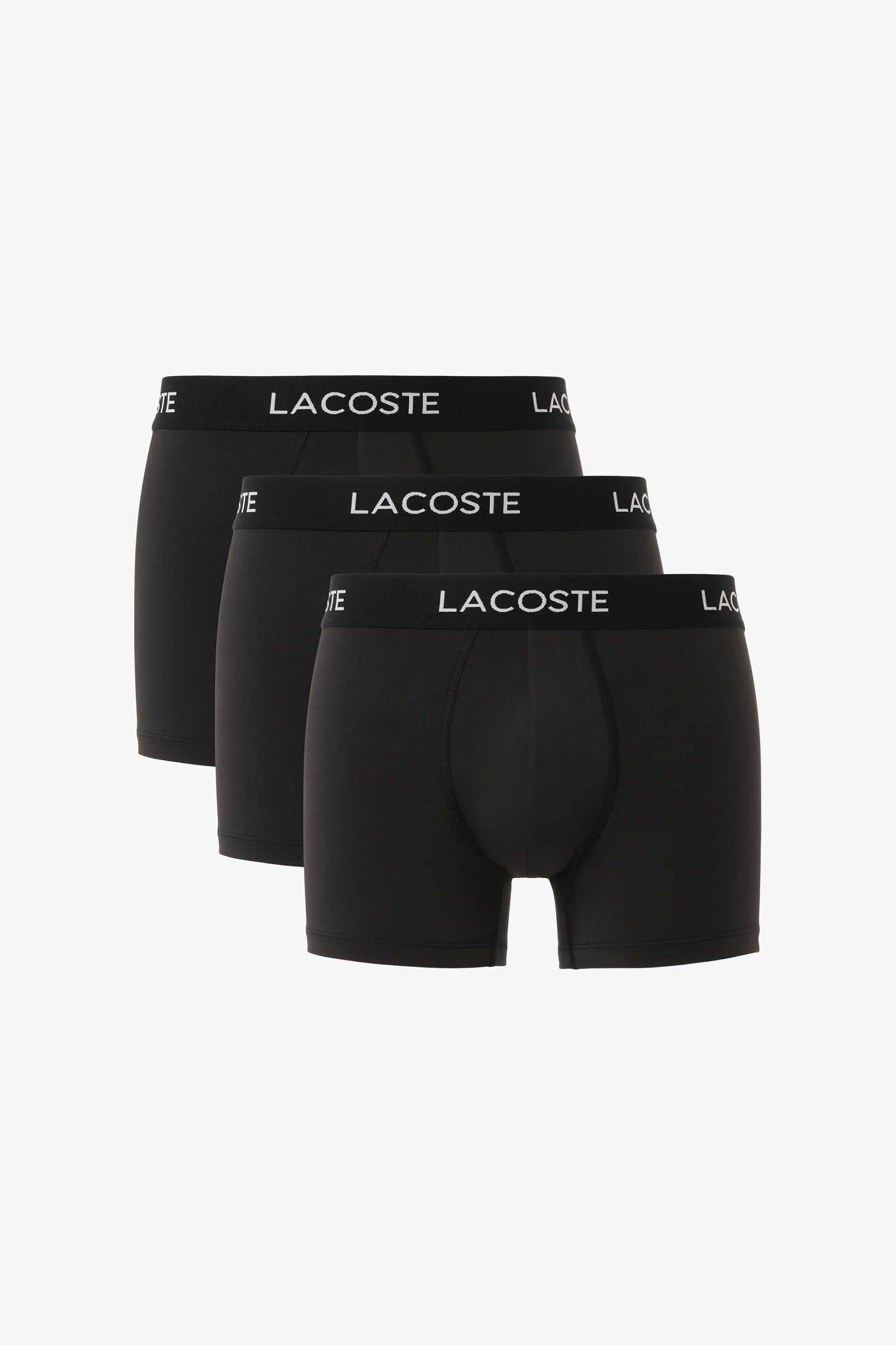 LACOSTE Lacoste σετ ανδρικά εσώρουχα trunk microfiber με λογότυπο (3 τεμάχια) - 5H2394-00 Μαύρο