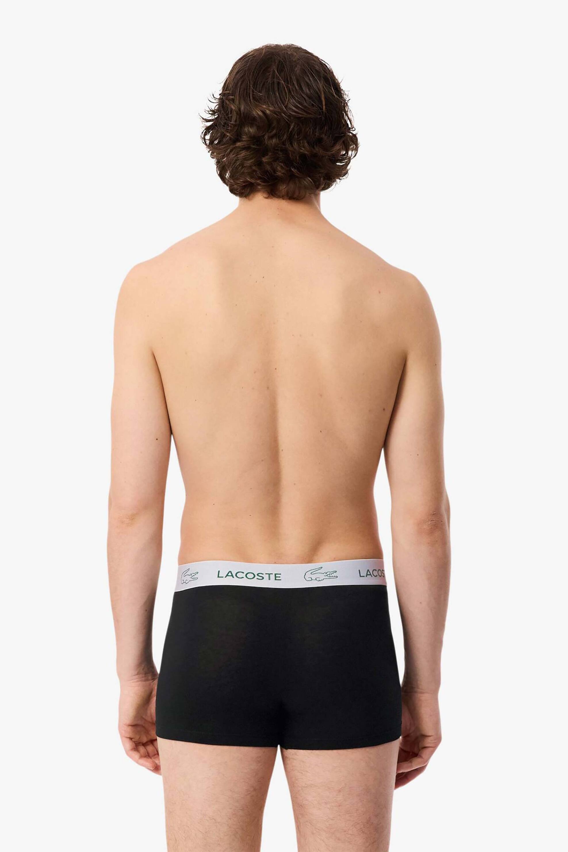 Lacoste Σετ Ανδρικά Εσώρουχα Trunk με Λογότυπο (3 Τεμάχια) - 5H3583-00 Μαύρο