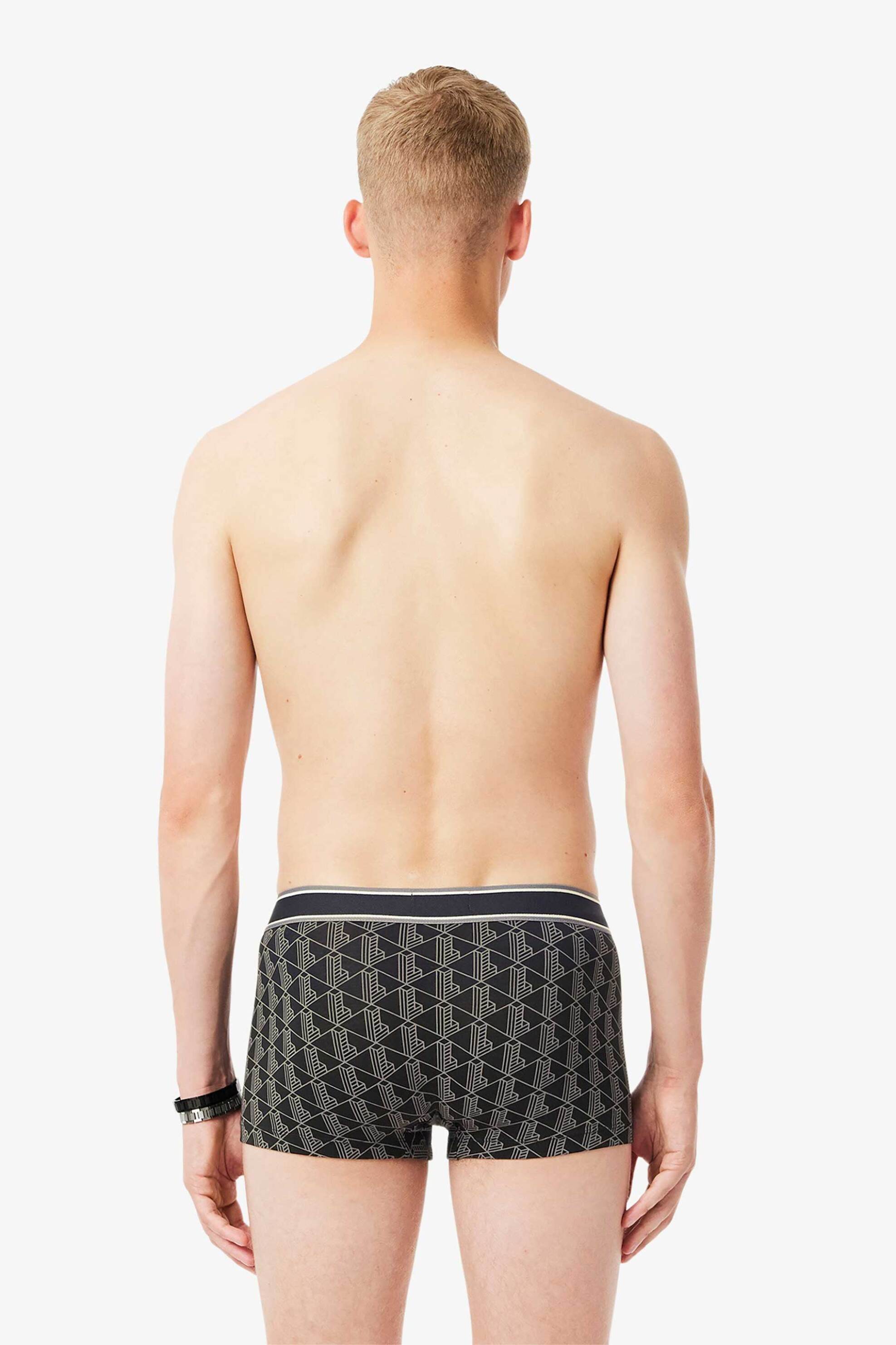 Lacoste Σετ Ανδρικά Εσώρουχα Trunk με Λογότυπο (3 Τεμάχια) - 5H4970-00 Μαύρο