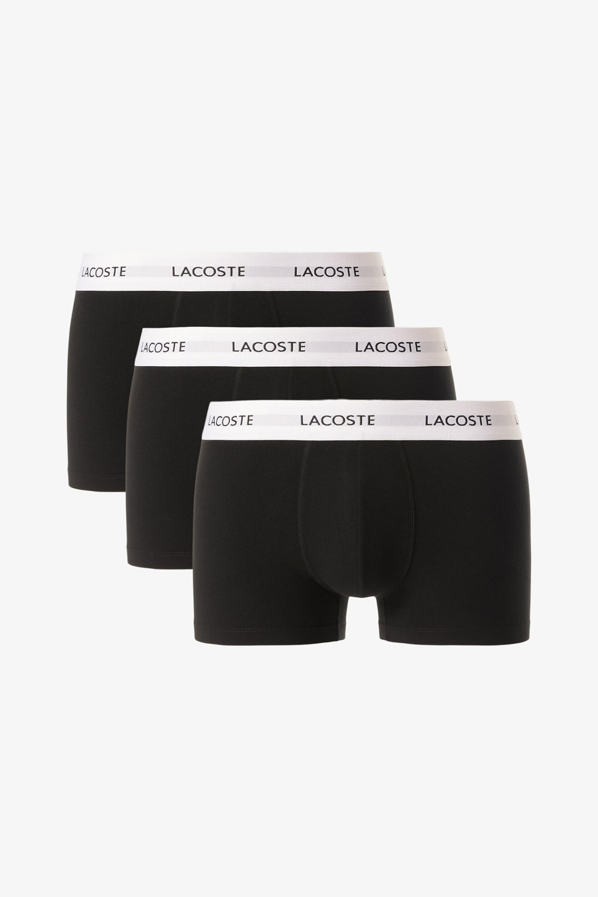 Lacoste σετ ανδρικά εσώρουχα trunk με λογότυπο (3 τεμάχια) - 5H5150-00 Μαύρο
