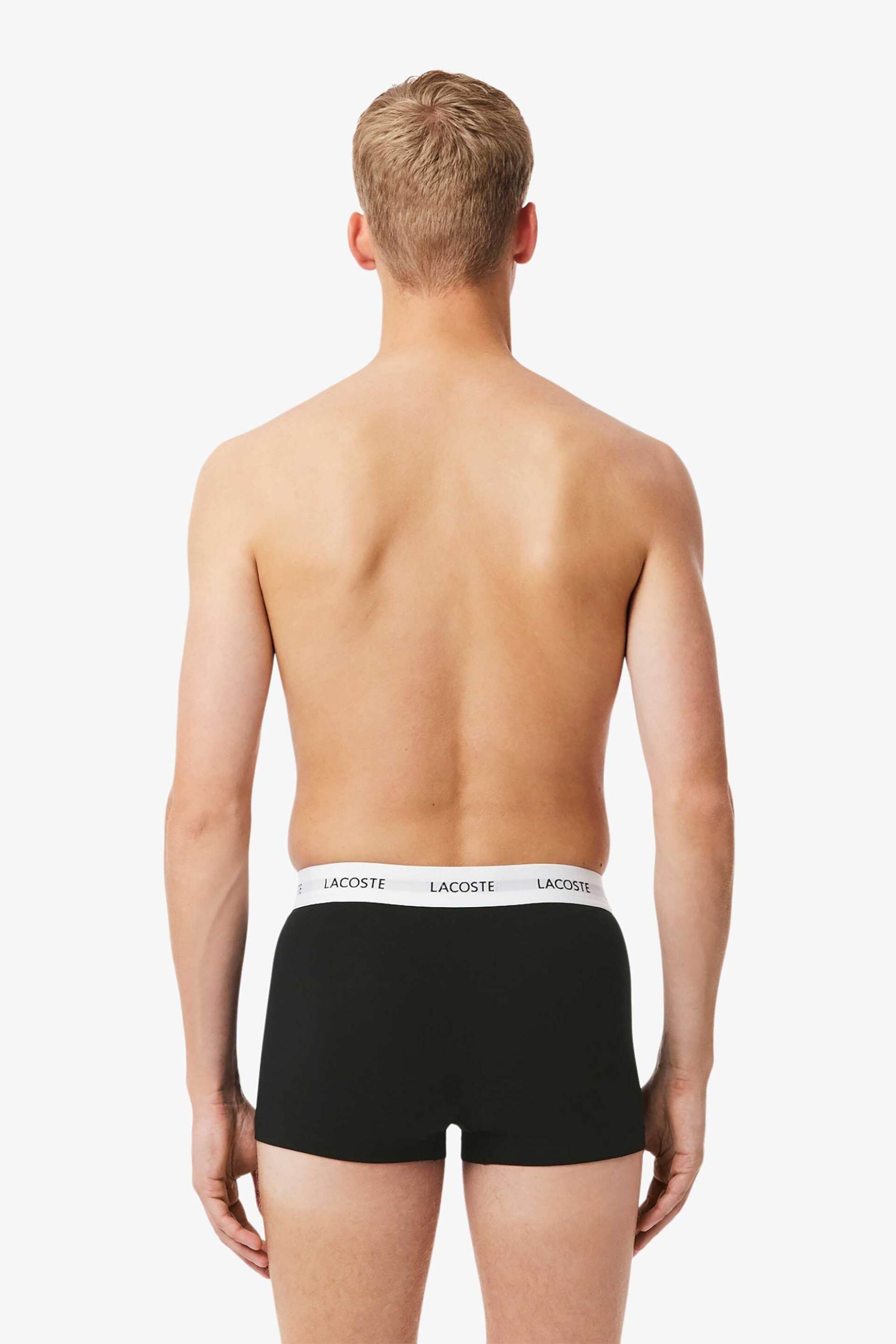 Lacoste Σετ Ανδρικά Εσώρουχα Trunk με Λογότυπο (3 Τεμάχια) - 5H5150-00 Μαύρο