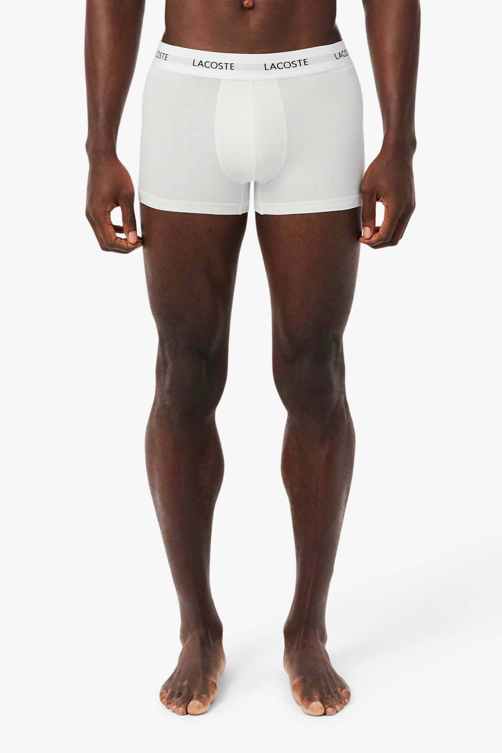 Lacoste Σετ Ανδρικά Εσώρουχα Trunk με Λογότυπο (3 Τεμάχια) - 5H5150-00 Γκρι