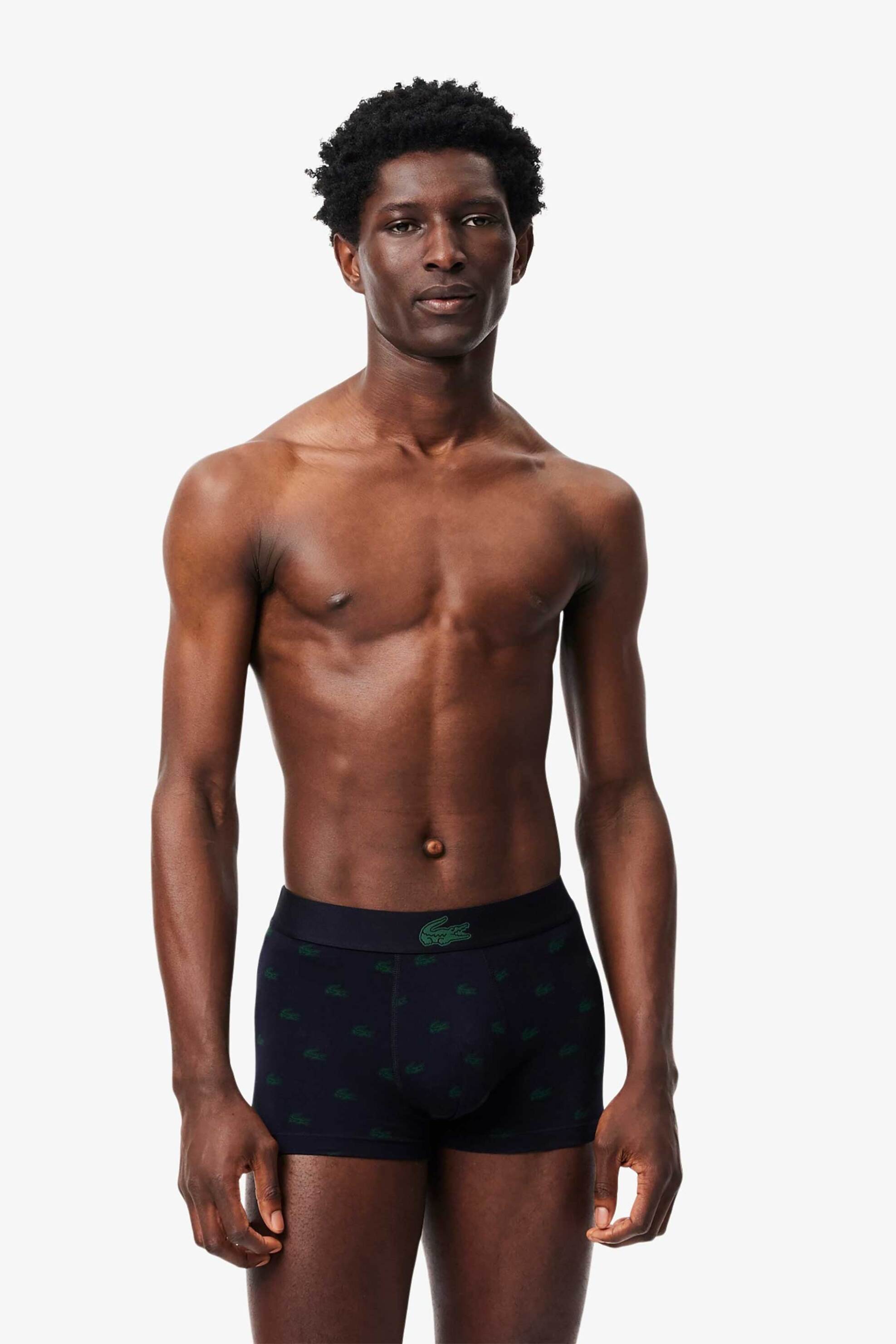 Lacoste σετ ανδρικά εσώρουχα trunk με λογότυπο (3 τεμάχια) - 5H5154-00 Μπλε Σκούρο φωτογραφία