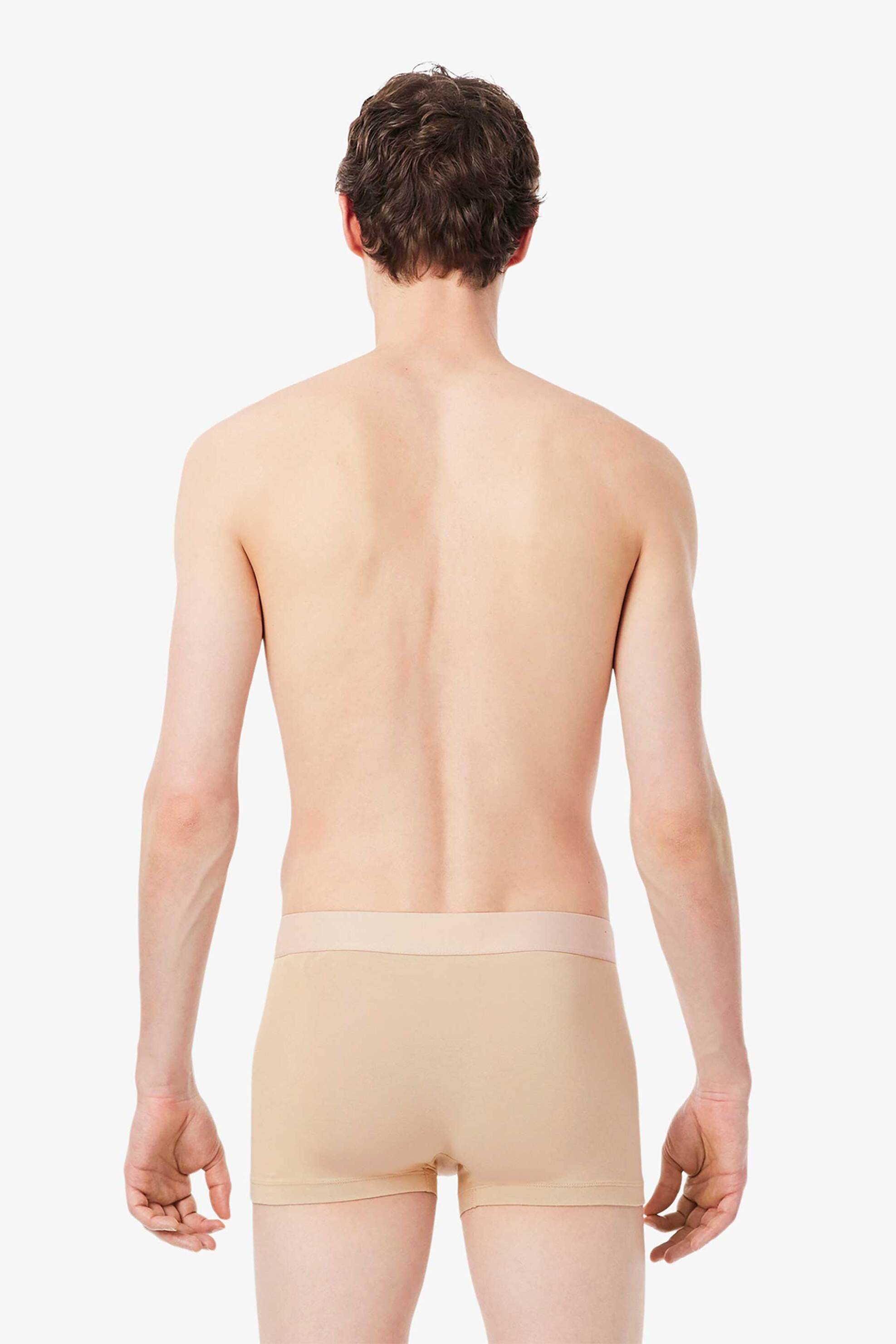 Lacoste Σετ Ανδρικά Εσώρουχα Trunk με Λογότυπο (3 Τεμάχια) - 5H5441-00 Μπεζ