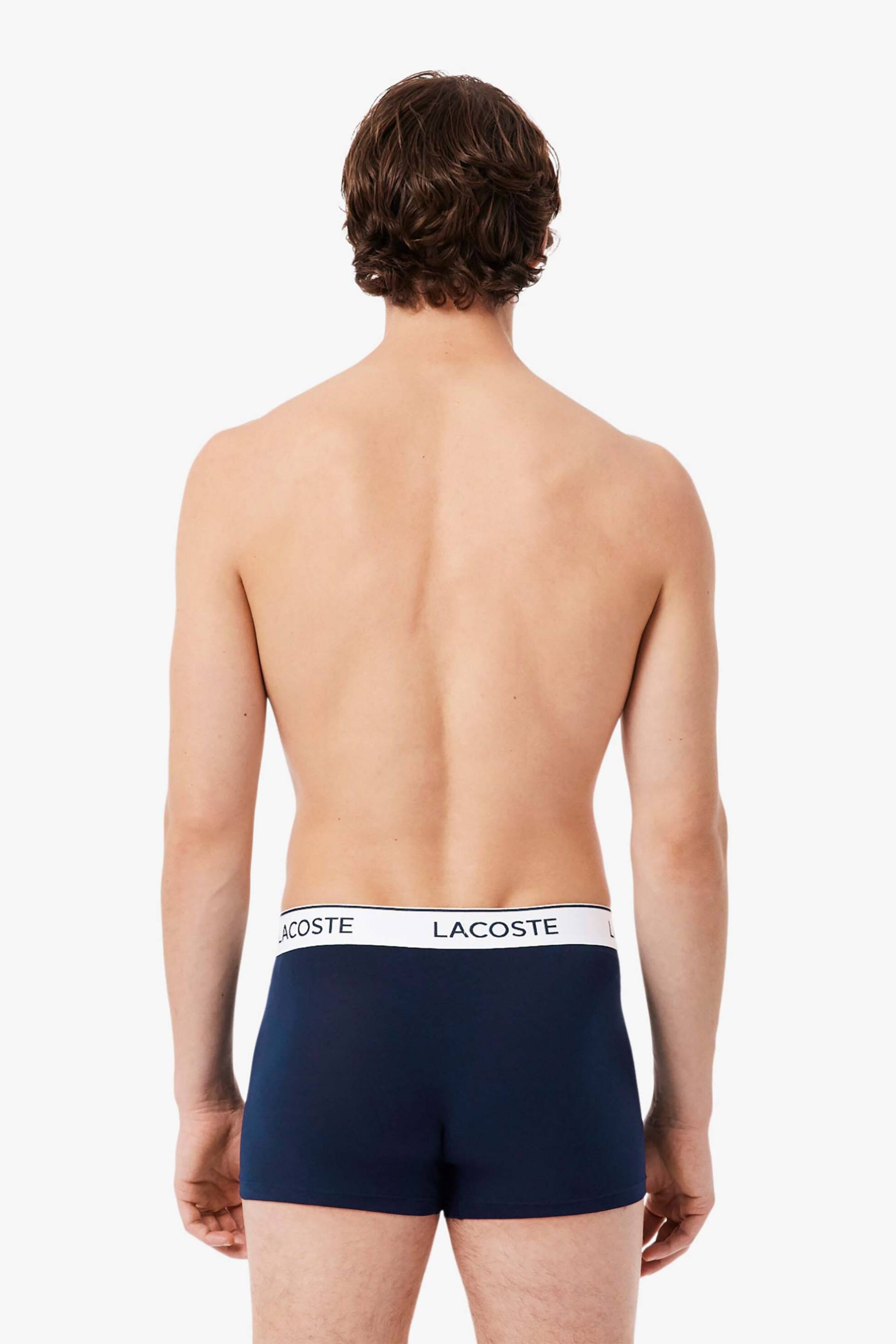 Lacoste Σετ Ανδρικά Εσώρουχα Trunk με Λογότυπο (3 Τεμάχια) - 5H9002-00 Μπλε Σκούρο