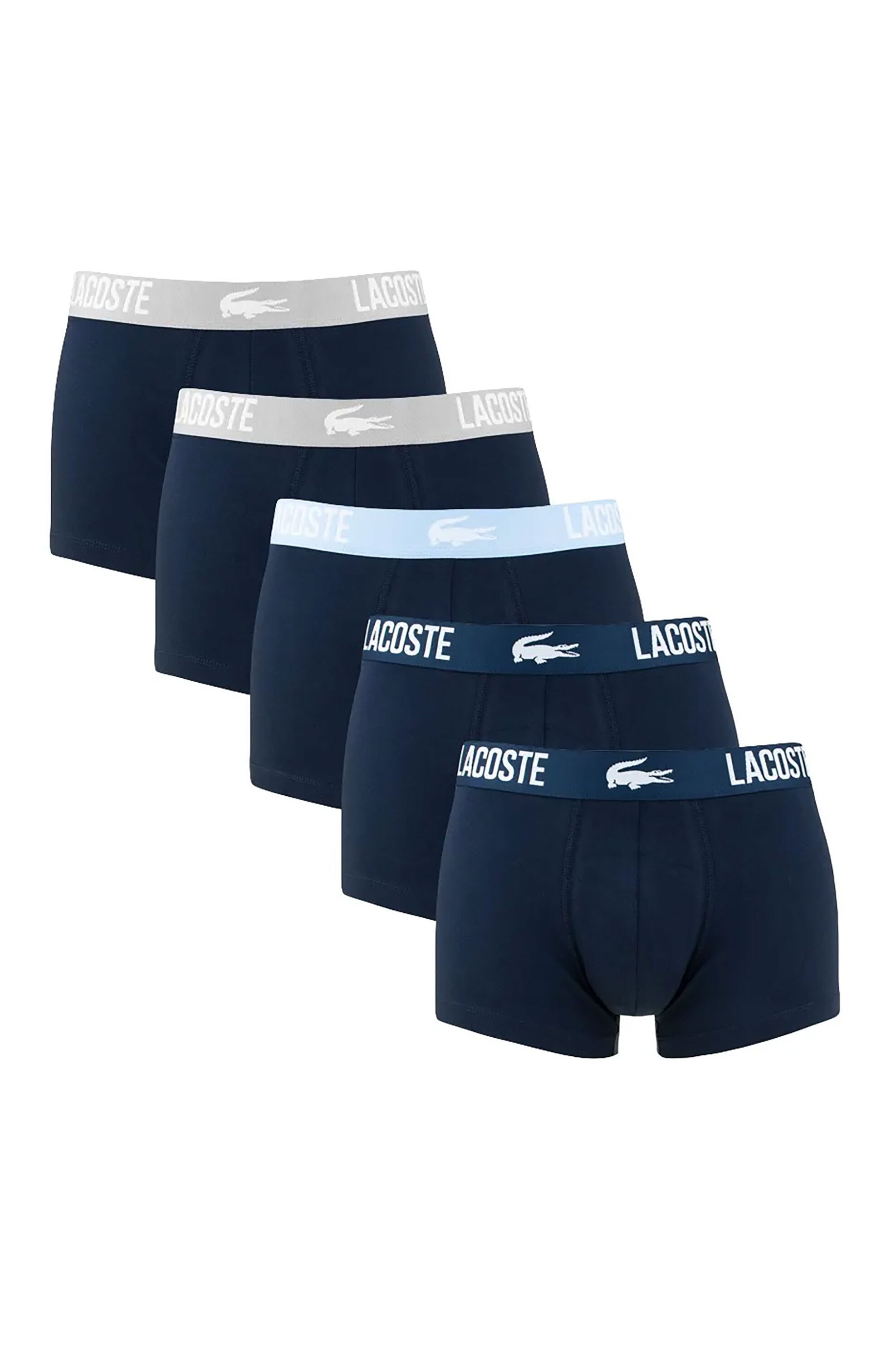 Lacoste σετ ανδρικά εσώρουχα trunk με λογότυπο (5 τεμάχια) - 5H9305-00 Μπλε Σκούρο