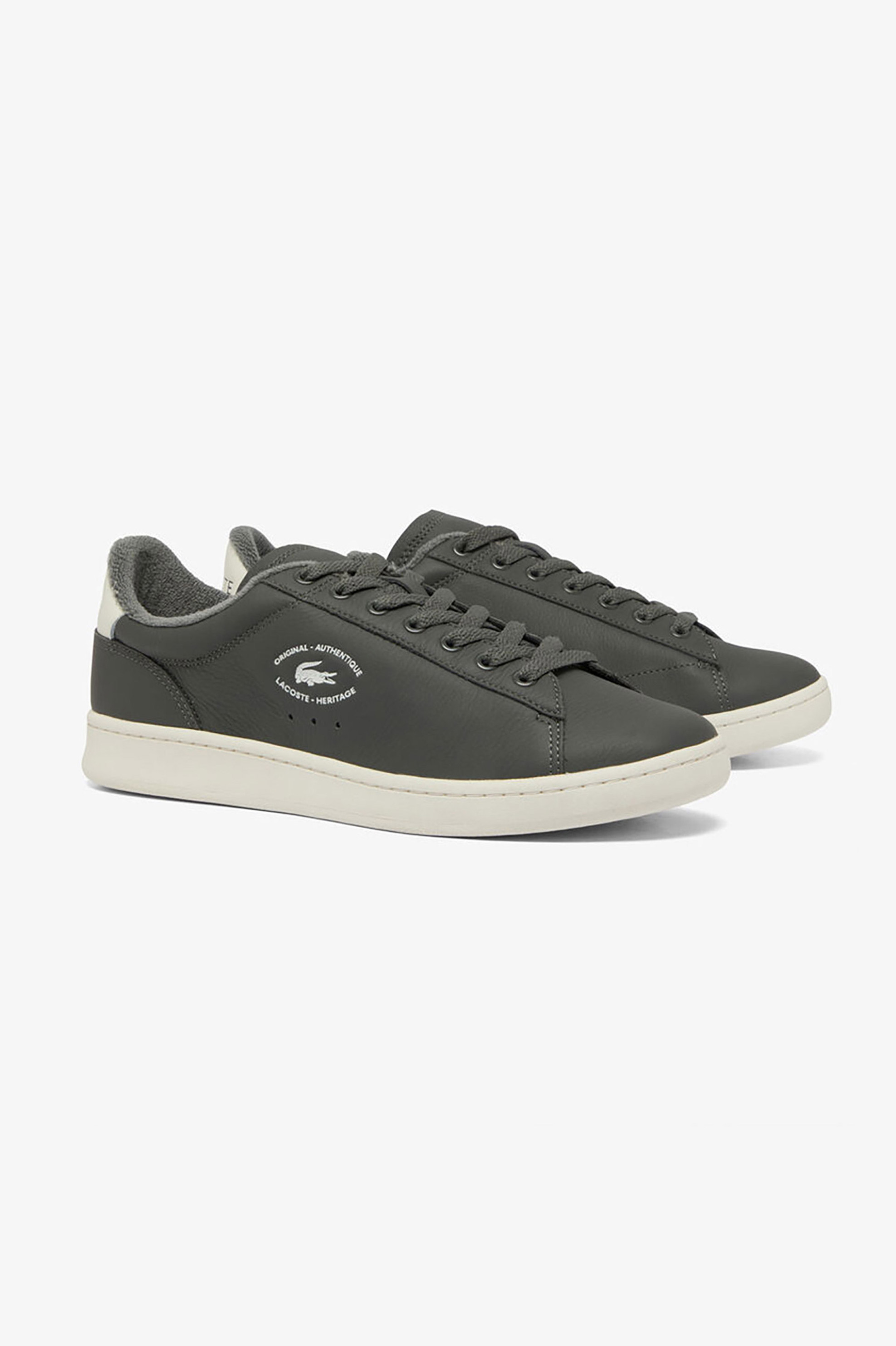 Lacoste ανδρικά δερμάτινα sneakers "Carnaby Set" - 48SMA00122M1 Ανθρακί