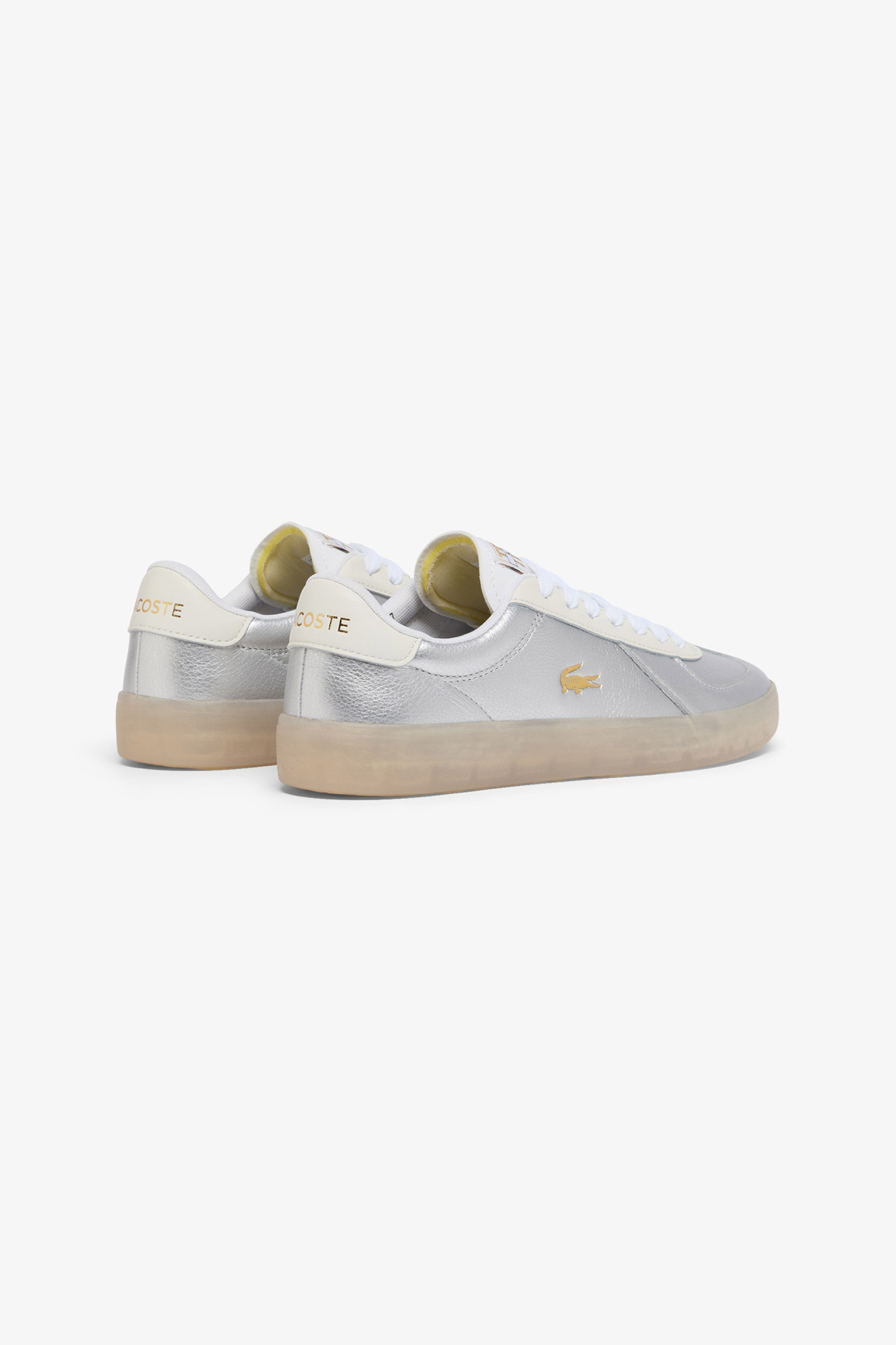 Lacoste Γυναικεία Δερμάτινα Sneakers Baseshot Pro - 50Sfa0031Aab Ασημί