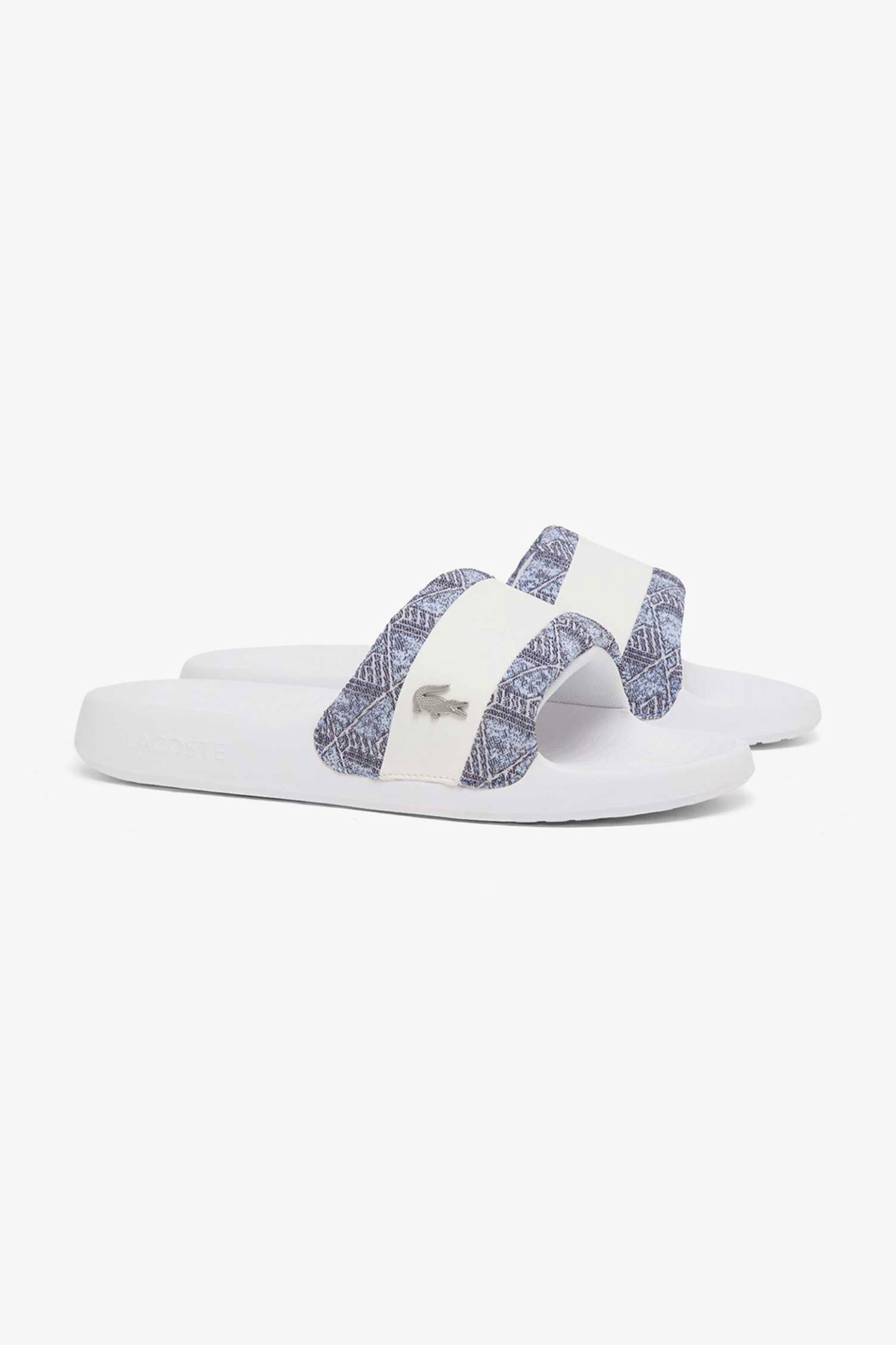 Lacoste ανδρικές σαγιονάρες "Serve Slides Hybrid" - 51CMA0028080 Λευκό