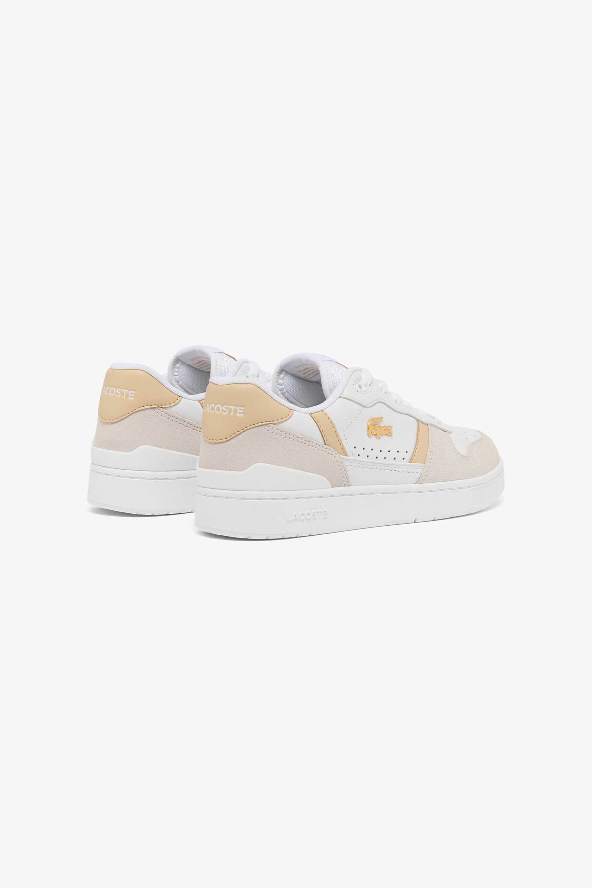Lacoste Γυναικεία Δερμάτινα Sneakers T-Clip - 51Sfa016383J Λευκό