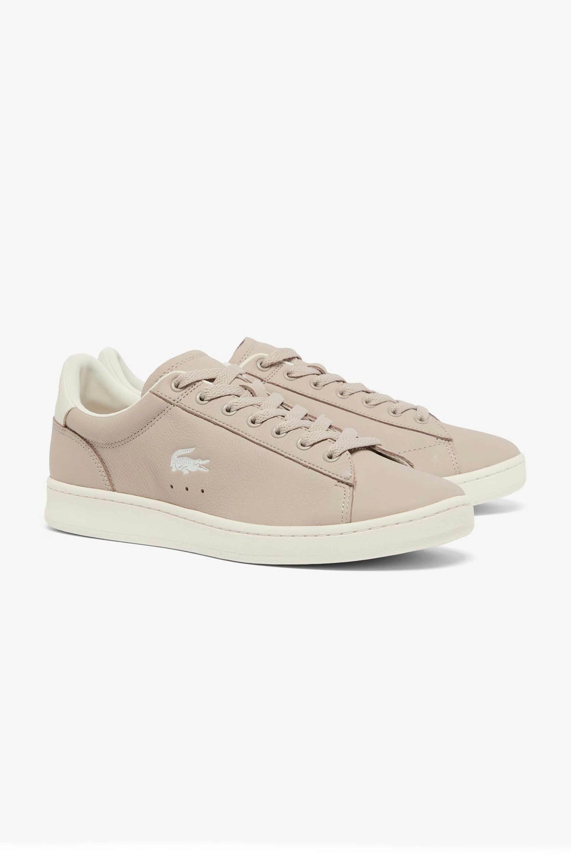 Lacoste ανδρικά δερμάτινα sneakers "Carnaby Set" - 51SMA00801E7 Μπεζ
