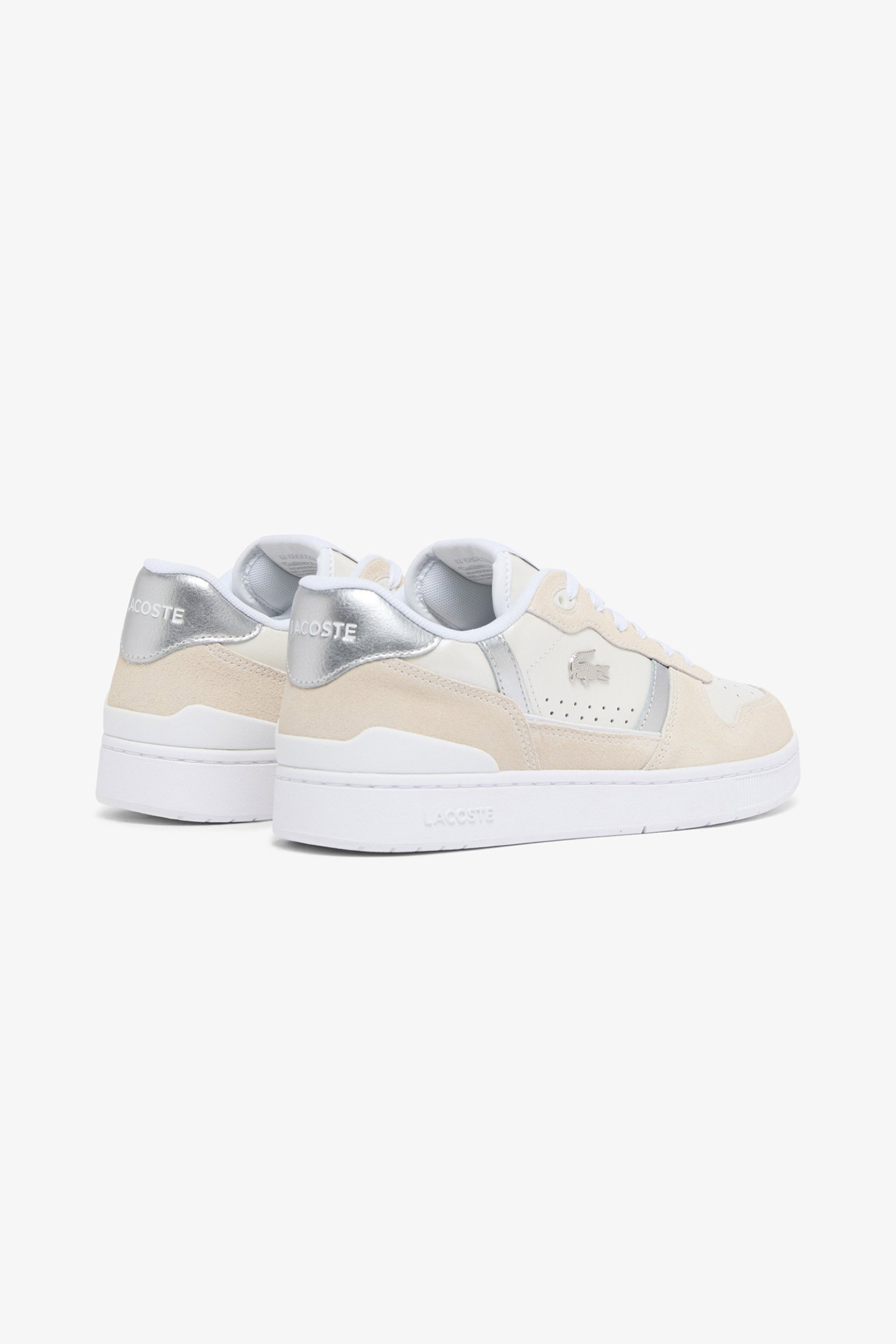 Lacoste Γυναικεία Δερμάτινα Sneakers T-Clip Set - 52Sfa000865T Λευκό