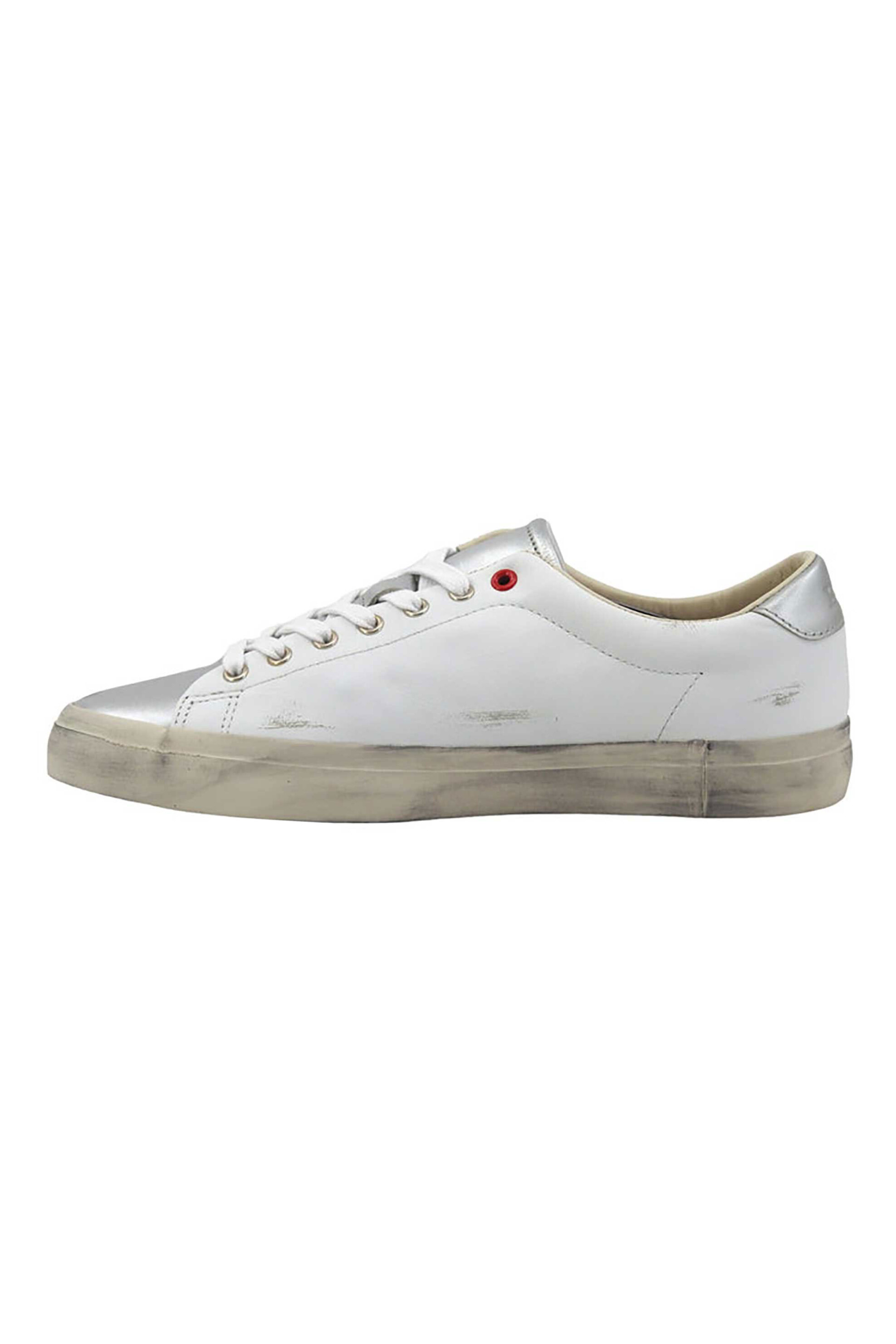 Ανδρική Μόδα > Ανδρικά Παπούτσια > Ανδρικά Sneakers Polo Ralph Lauren ανδρικά δερμάτινα sneakers με φθαρμένη όψη - 816931904001 Λευκό