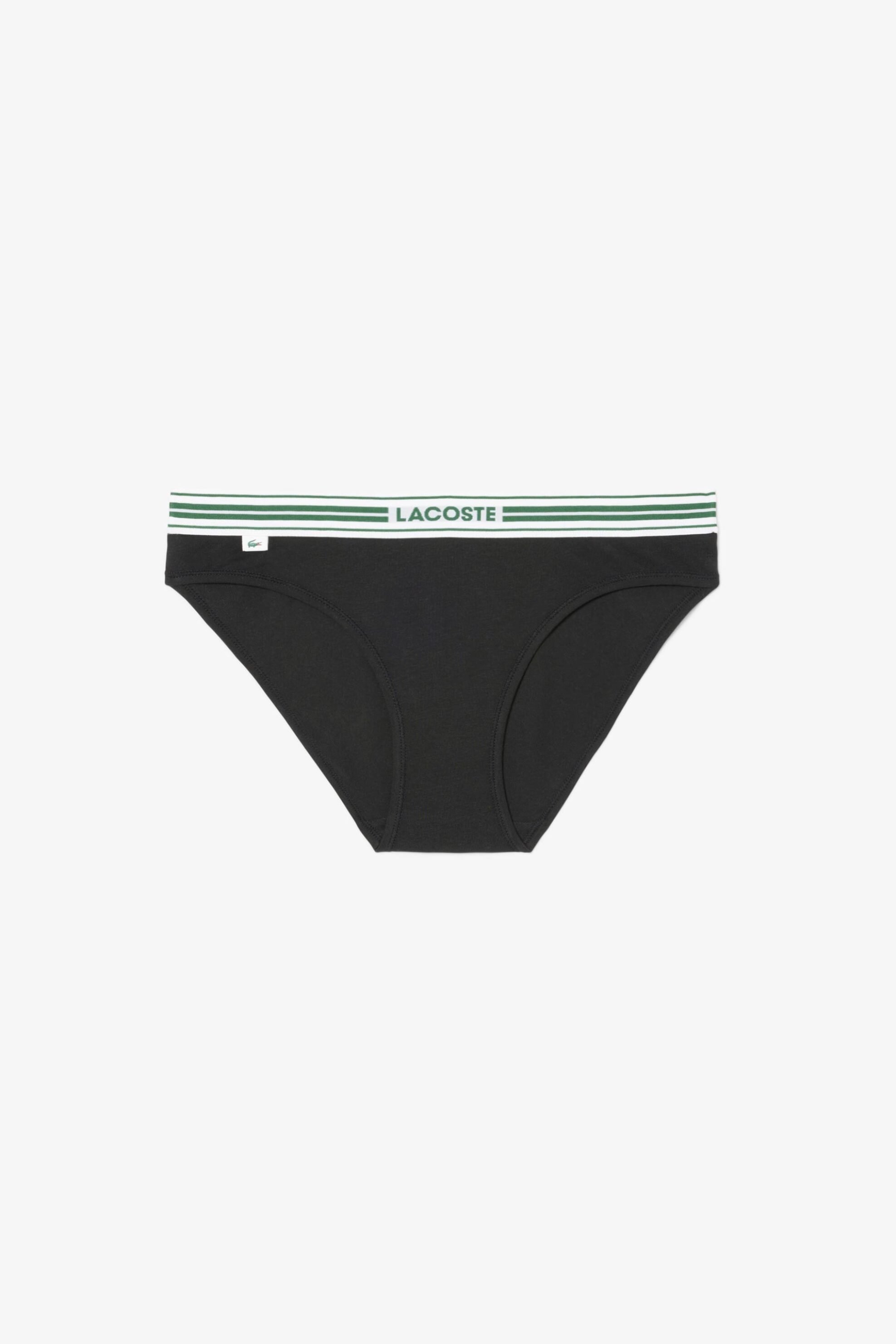 LACOSTE Lacoste γυναικείο εσώρουχο brief με contrast μέση και λογότυπο - 8F1333-00 Μαύρο