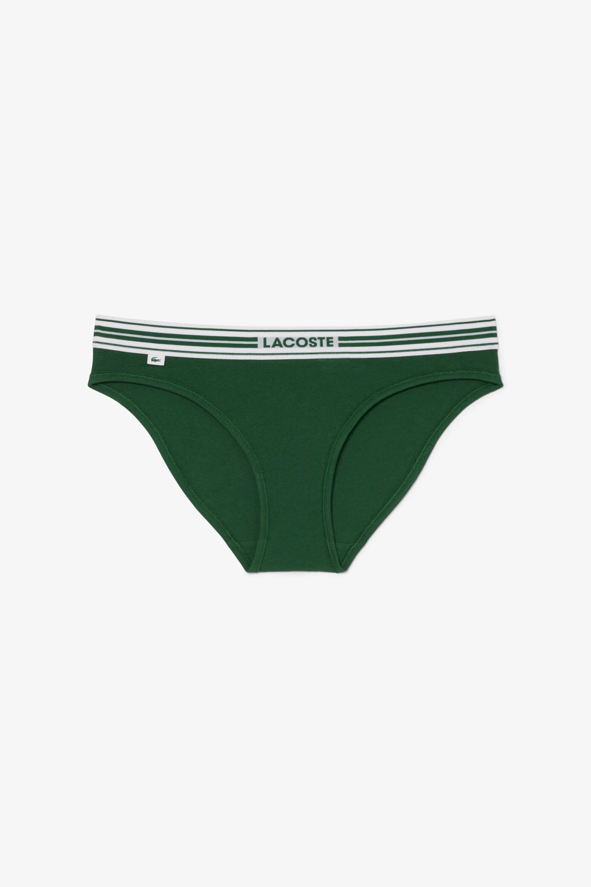 Lacoste Lacoste γυναικείο εσώρουχο brief με contrast μέση και λογότυπο - 8F1333-00 Πράσινο
