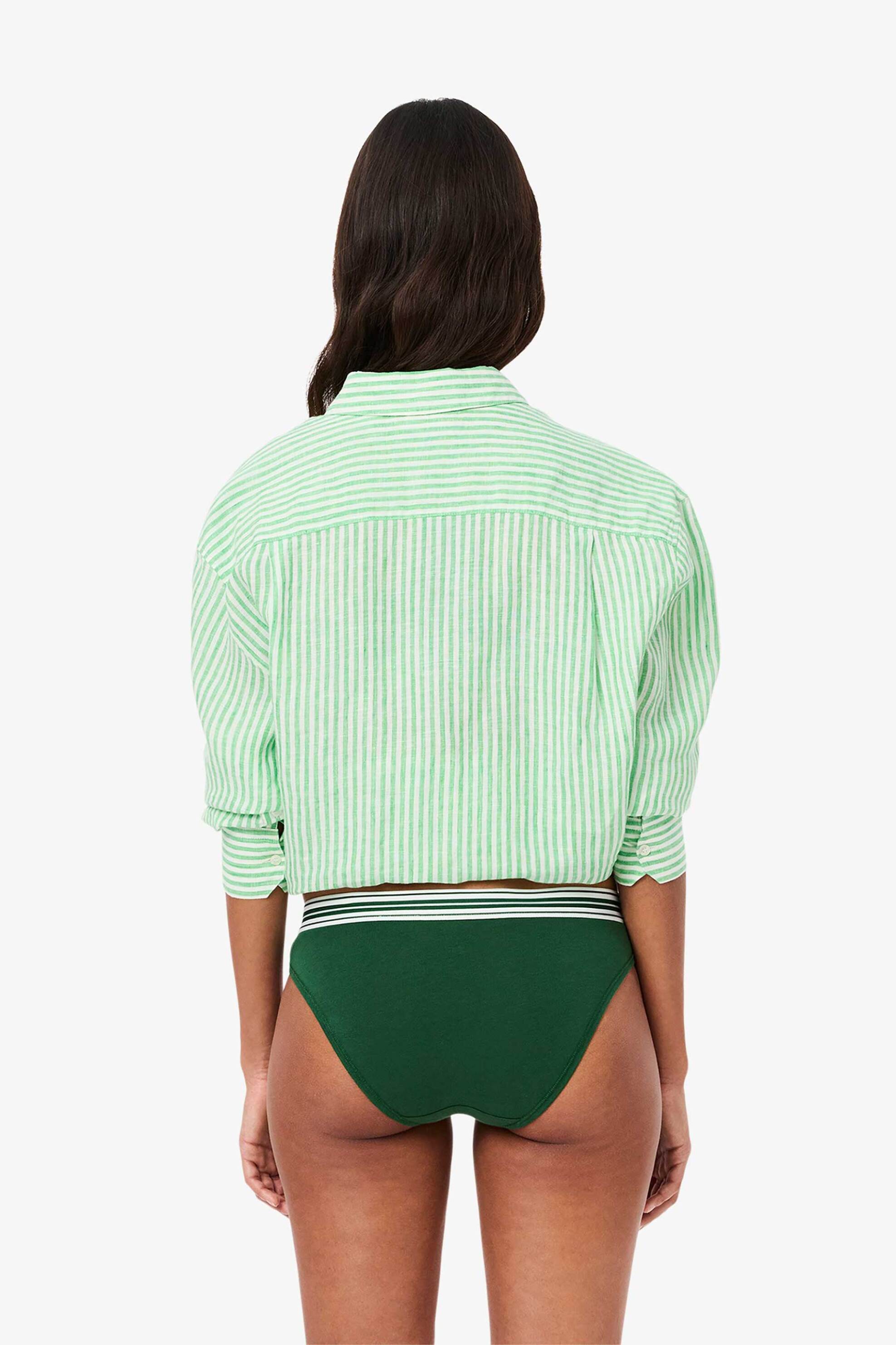 Lacoste Γυναικείο Εσώρουχο Brief με Contrast Μέση Και Λογότυπο - 8F1333-00 Πράσινο