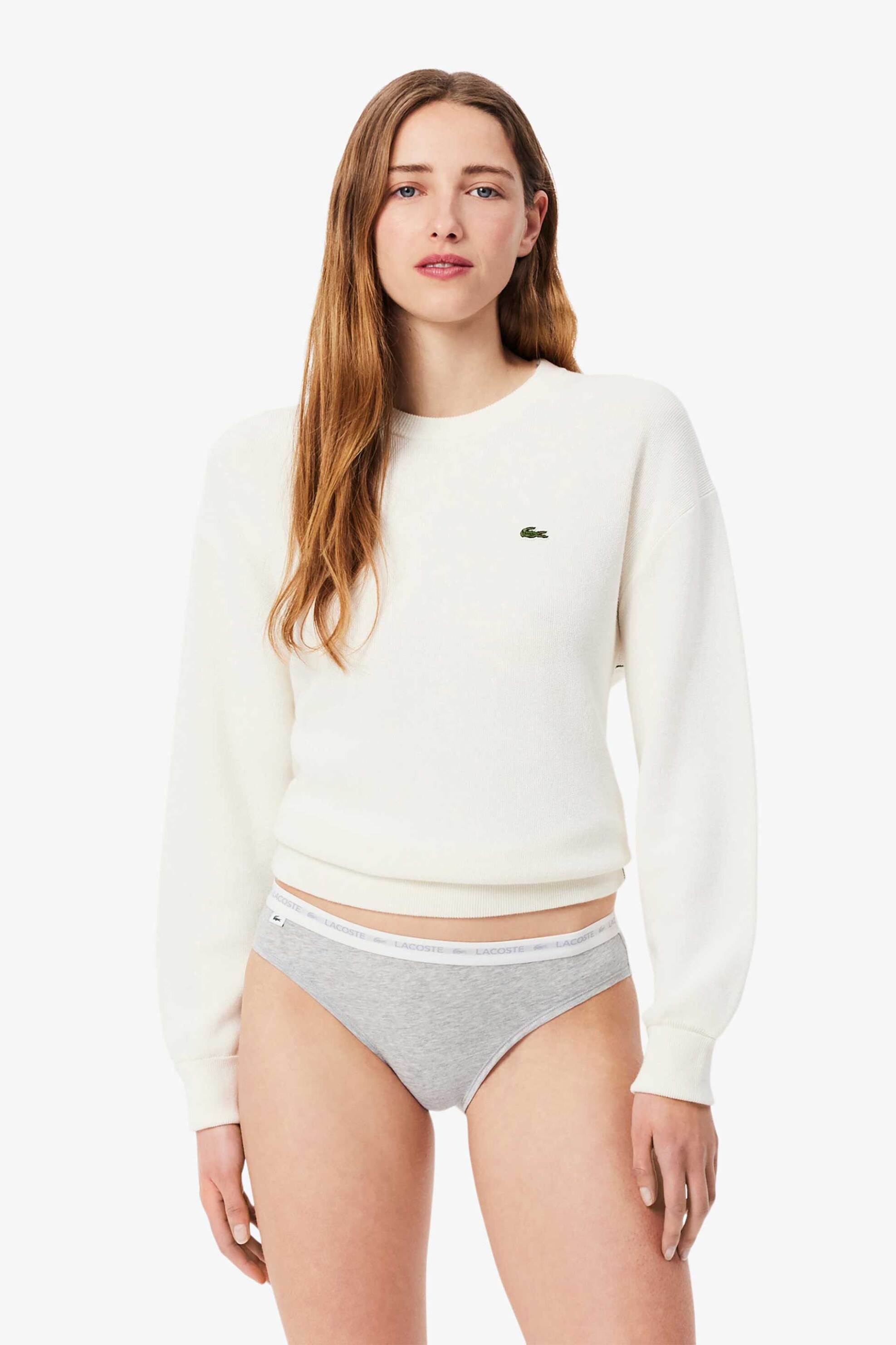 Lacoste σετ γυναικεία εσώρουχα brief με contrast μέση και λογότυπο (3 τεμάχια) - 8F1338 Γκρι φωτογραφία