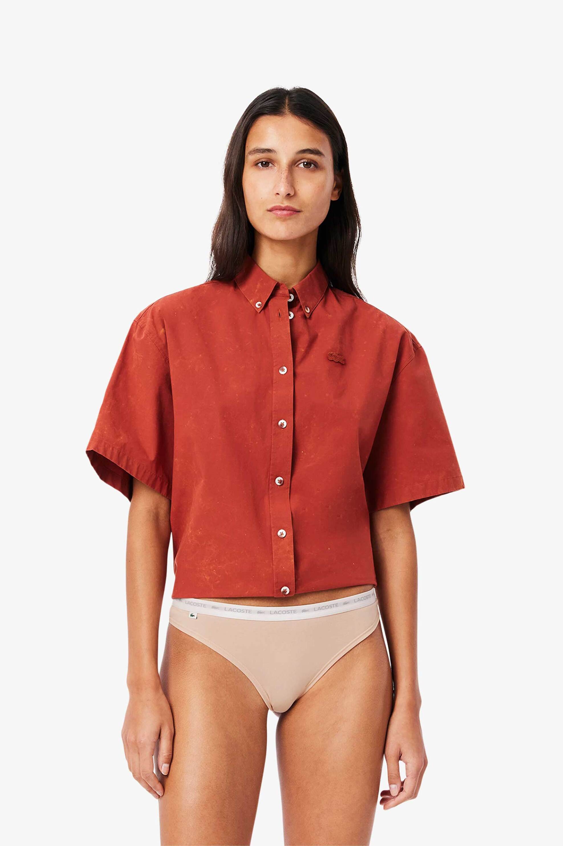 Lacoste σετ γυναικεία εσώρουχα string brief με contrast μέση και λογότυπο (3 τεμάχια) - 8F1341 Μπεζ φωτογραφία