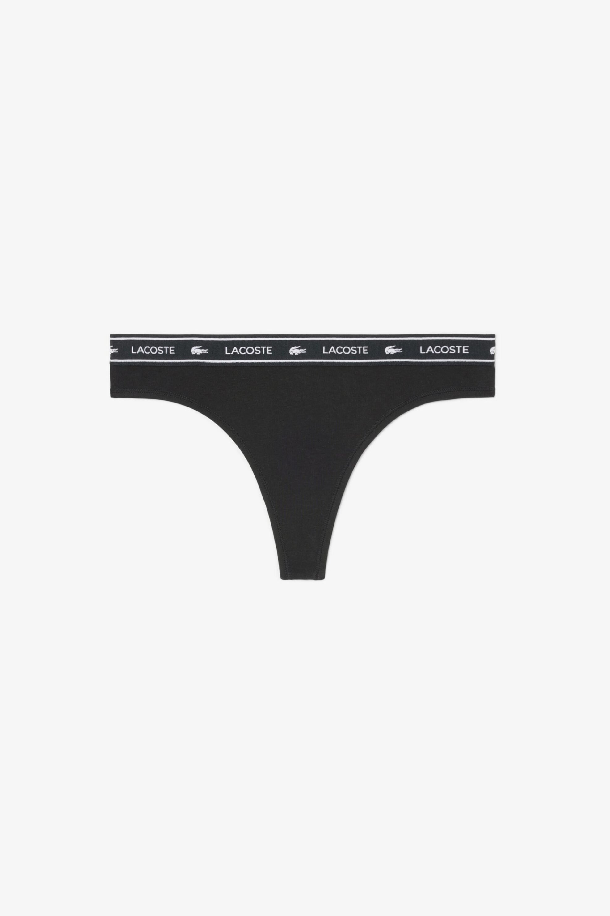 LACOSTE Lacoste γυναικείο εσώρουχο string brief με logo tape - 8F1342-00 Μαύρο