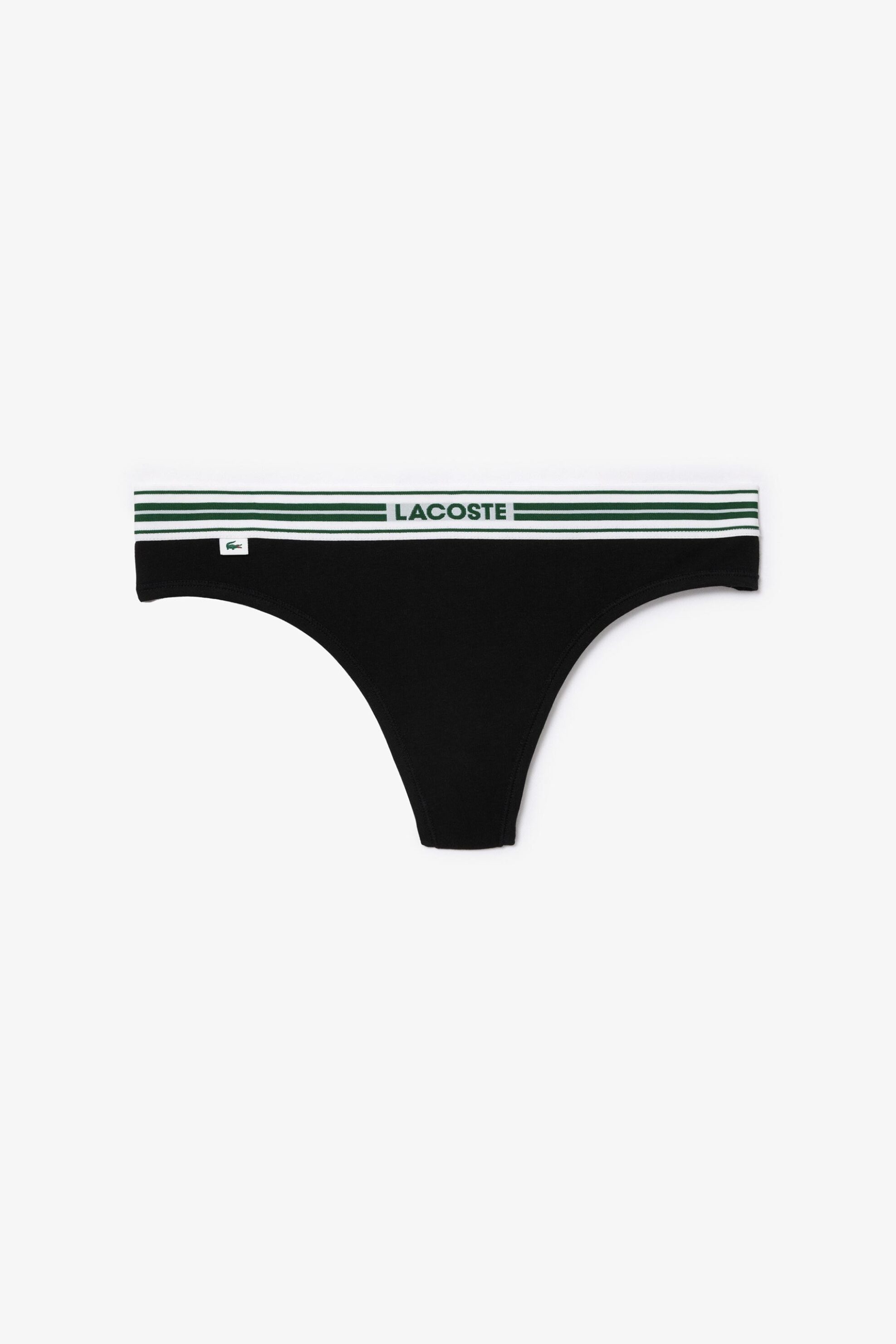LACOSTE Lacoste γυναικείο εσώρουχο string brief με λογότυπο - 8F5198-00 Μαύρο