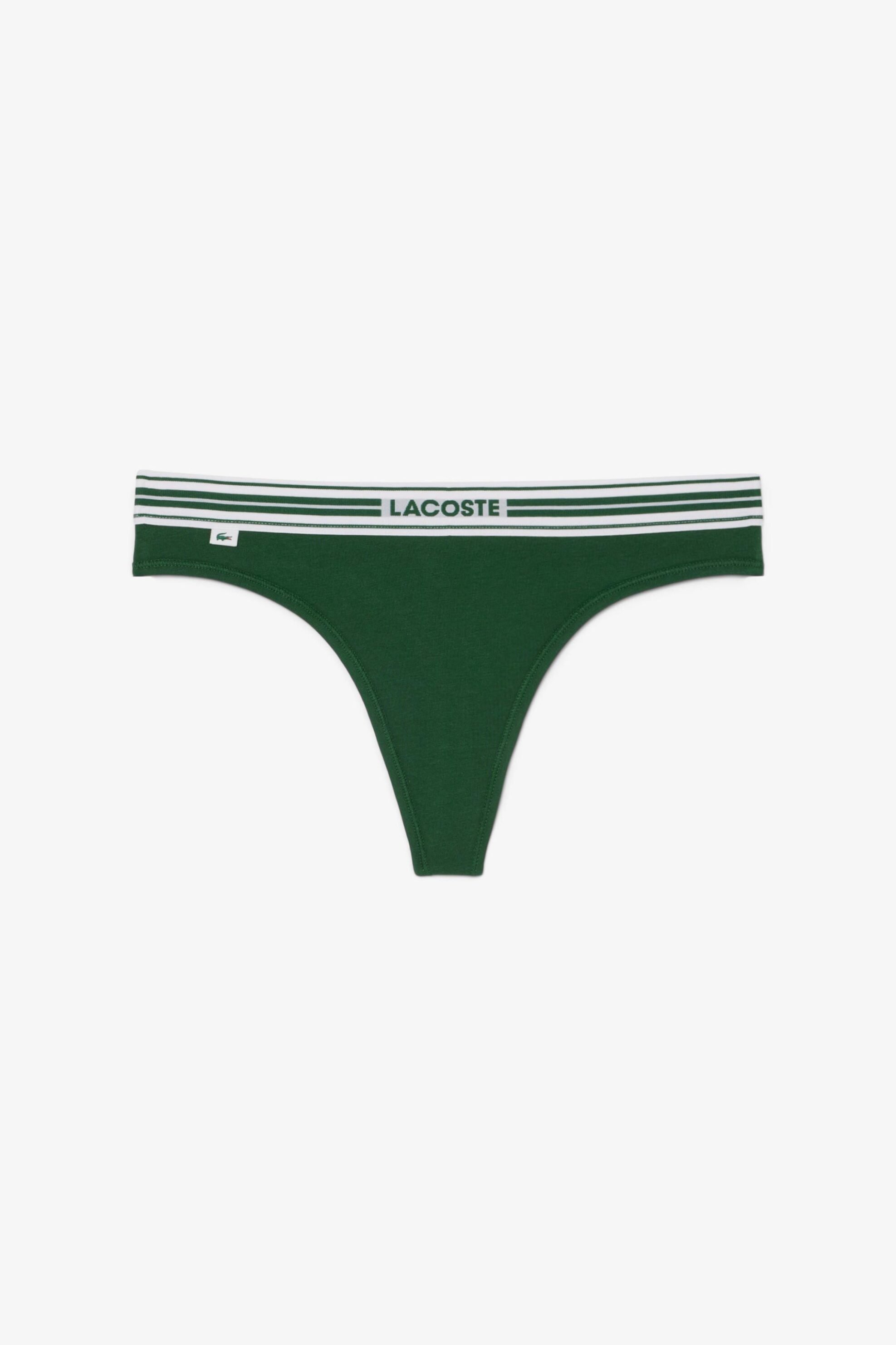 LACOSTE Lacoste γυναικείο εσώρουχο string brief με λογότυπο - 8F5198-00 Πράσινο