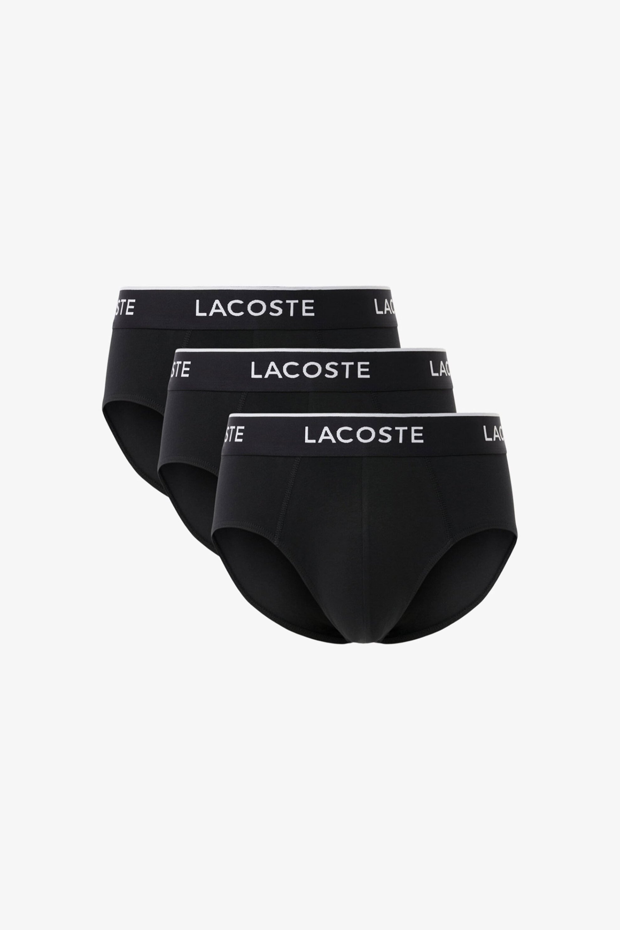 LACOSTE Lacoste σετ ανδρικά εσώρουχα brief με λογότυπο (3 τεμάχια) - 8H1293-00 Μαύρο