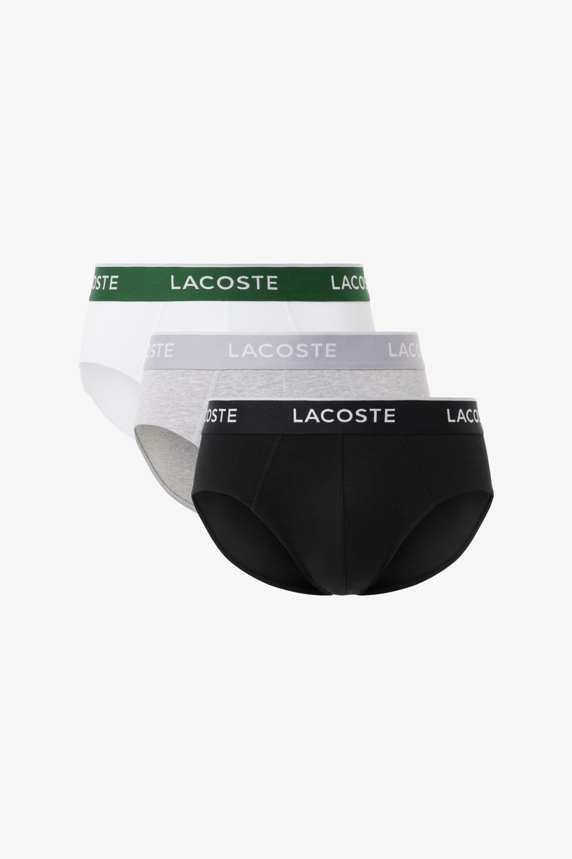LACOSTE Lacoste σετ ανδρικά εσώρουχα brief με λογότυπο (3 τεμάχια) - 8H1293-00 Γκρι
