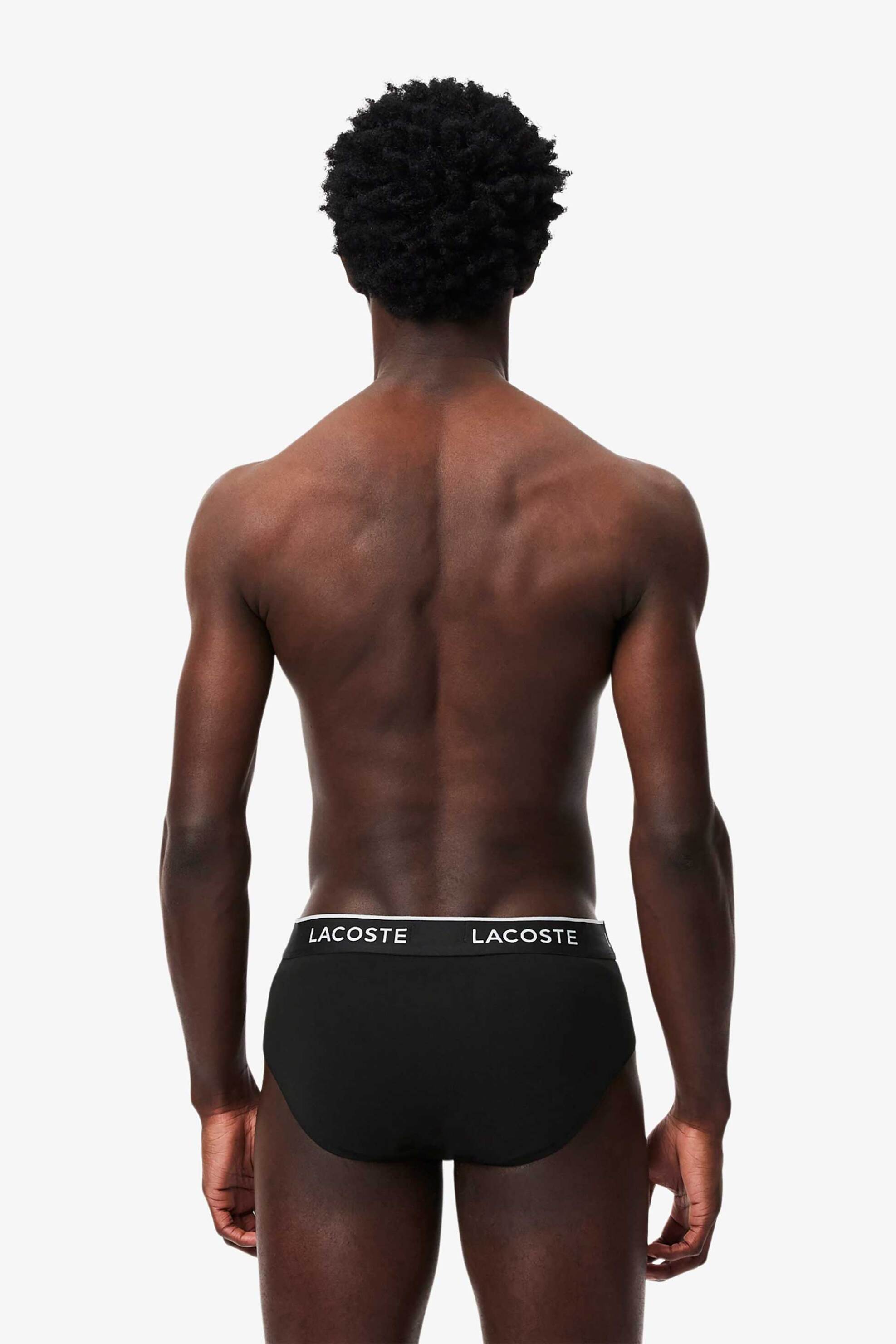 Lacoste σετ ανδρικά εσώρουχα brief με λογότυπο (3 τεμάχια) - 8H1293-00 Γκρι φωτογραφία