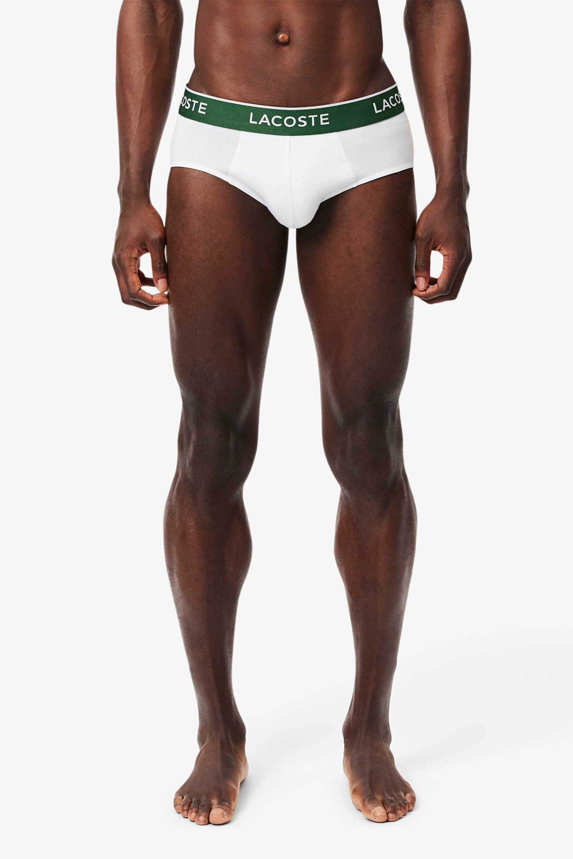 Lacoste σετ ανδρικά εσώρουχα brief με λογότυπο (3 τεμάχια) - 8H1293-00 Γκρι φωτογραφία