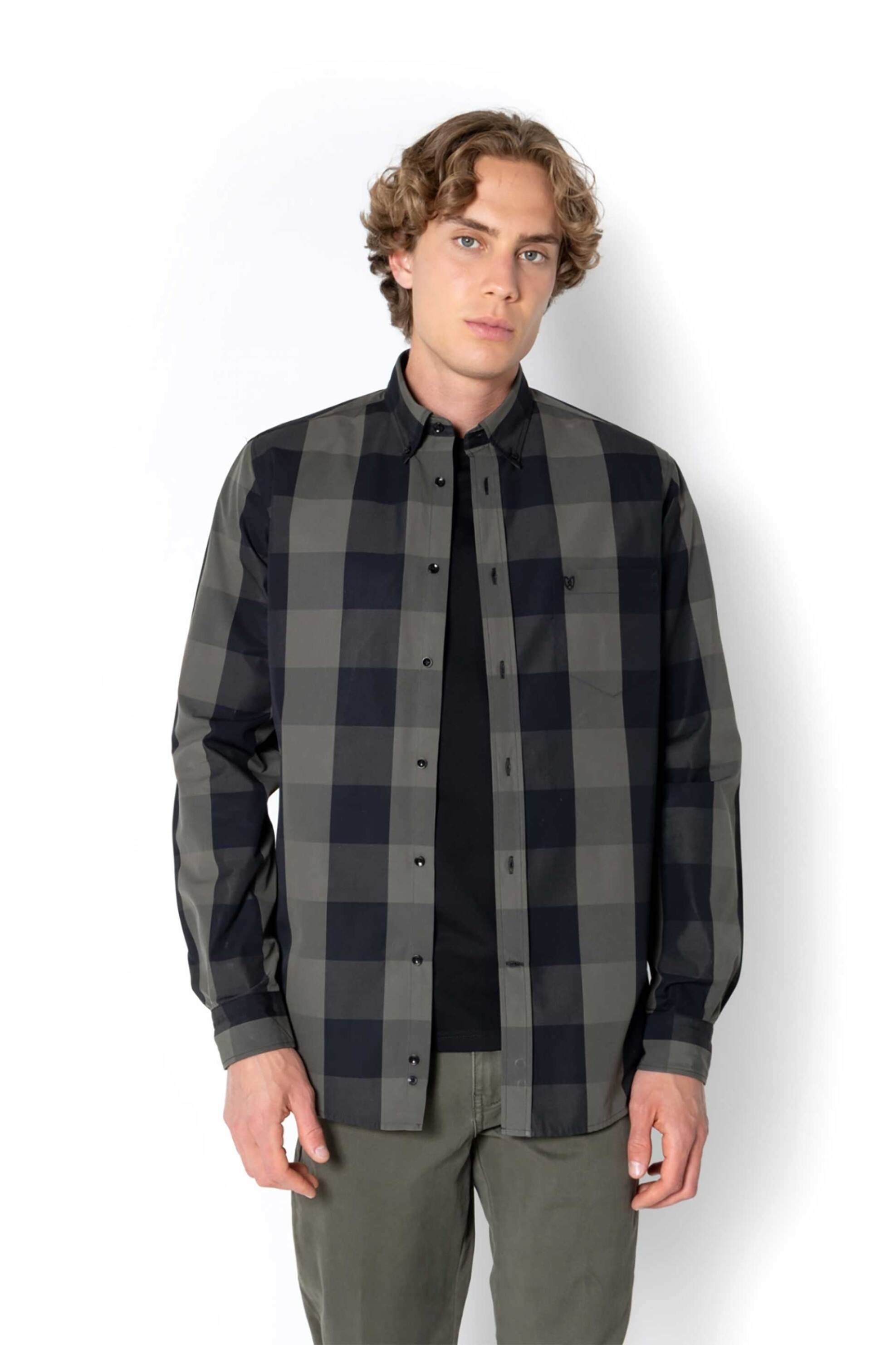 Ανδρικά πουκάμισα the bostonians σε χακι