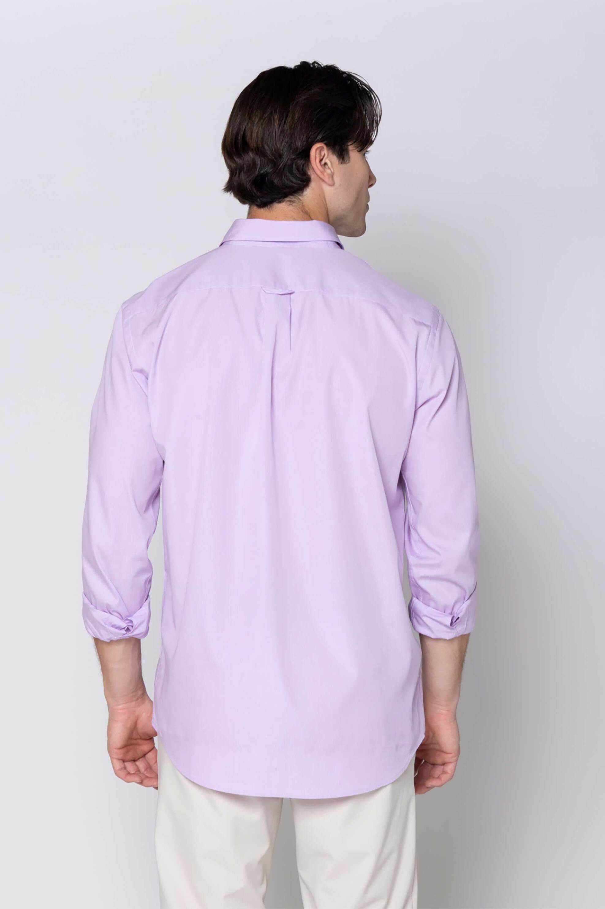 The Bostonians Ανδρικό Πουκάμισο Poplin Button Down με Ψιλό Καρό Σχέδιο Και Τσέπη Regular Fit Chester - Aap0016 Ροζ