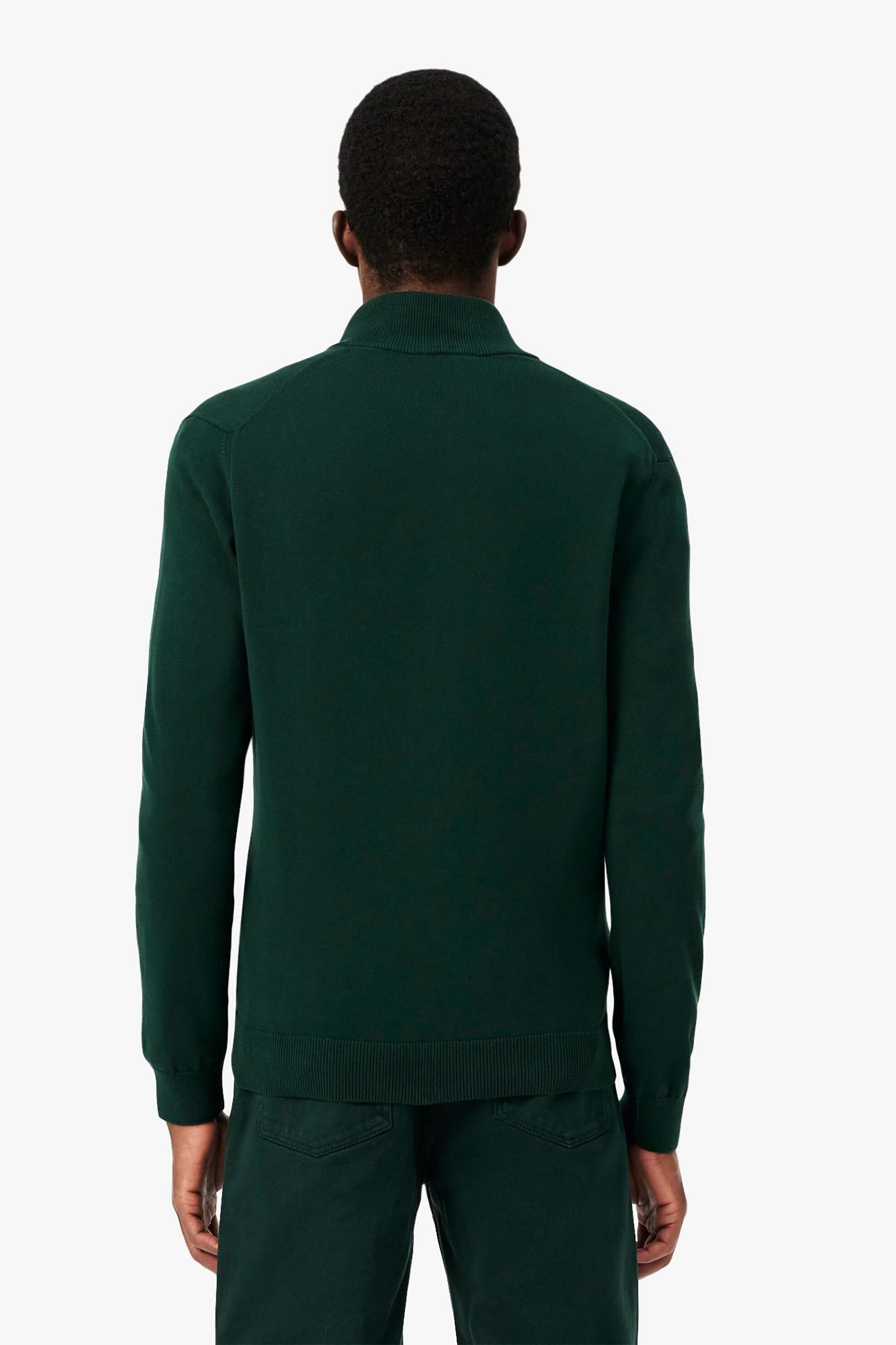 Lacoste Ανδρική Πλεκτή Ζακέτα με Ψηλό Λαιμό Και Κεντημένο Λογότυπο Regular Fit - Ah1957 Κυπαρισσί