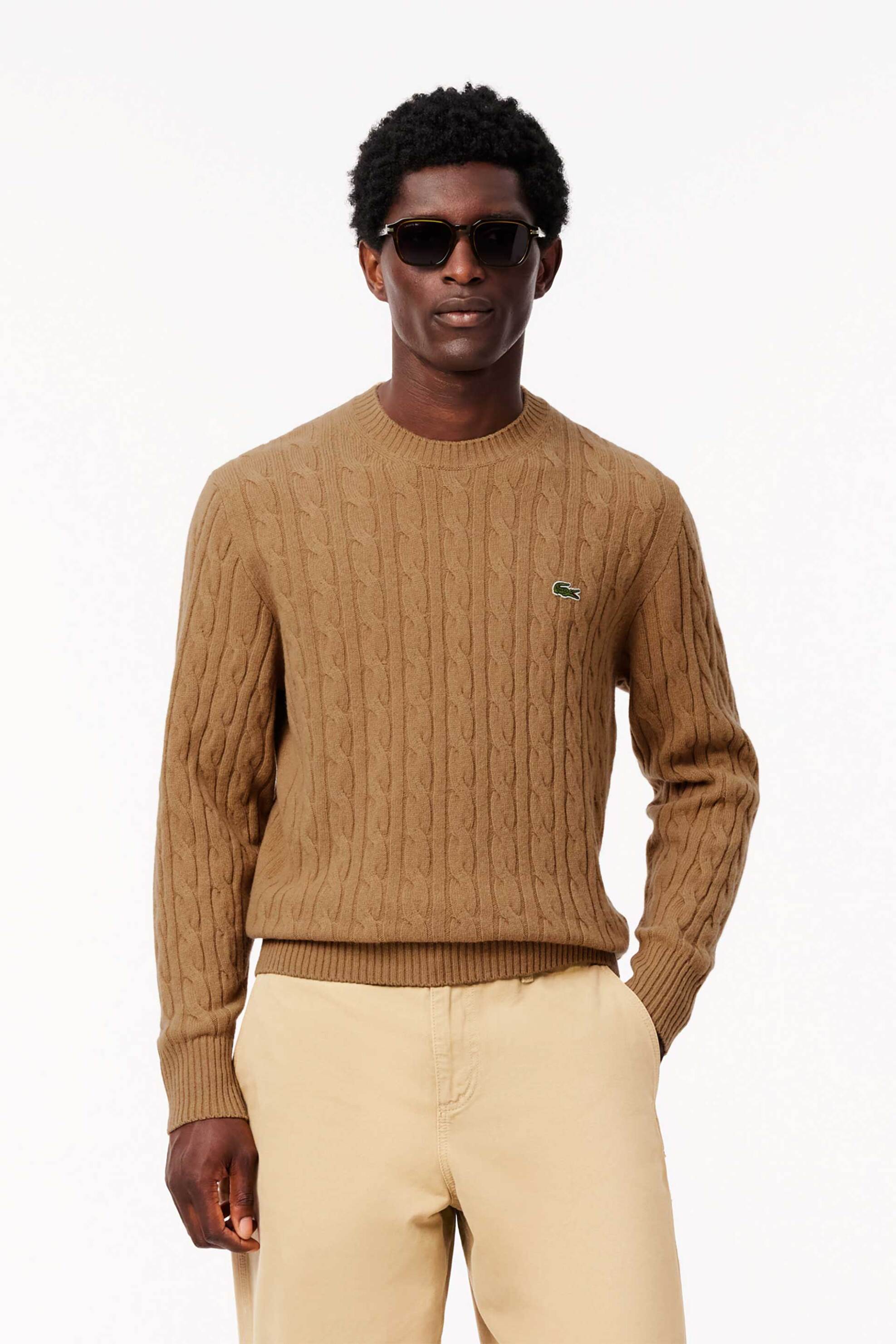 Ανδρικά πουλόβερ lacoste σε μπεζ