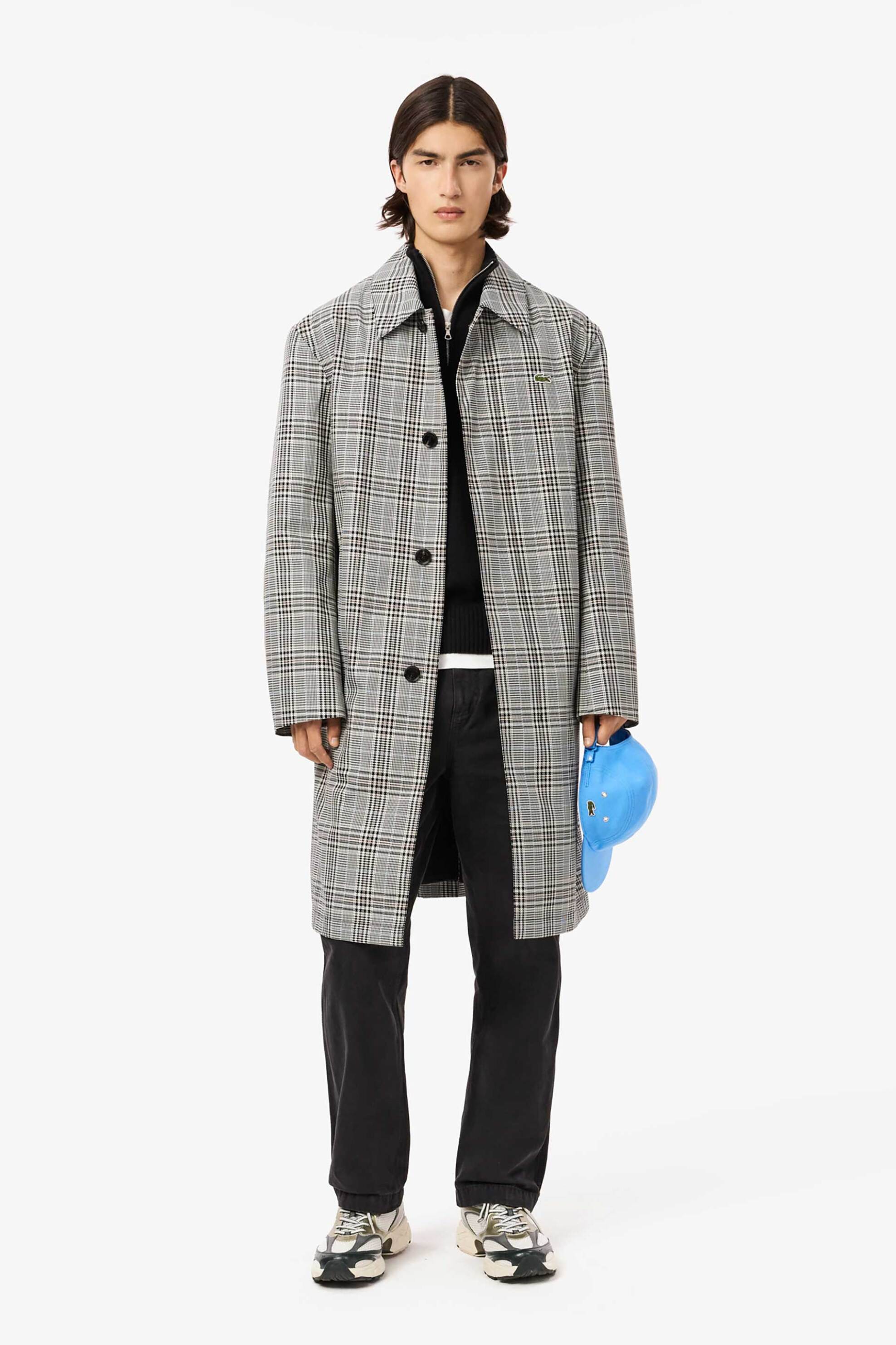 Lacoste ανδρικό μάλλινο πουλόβερ με ψηλό λαιμό και κεντημένο λογότυπο Classic Fit - AH3052-00 Μαύρο φωτογραφία