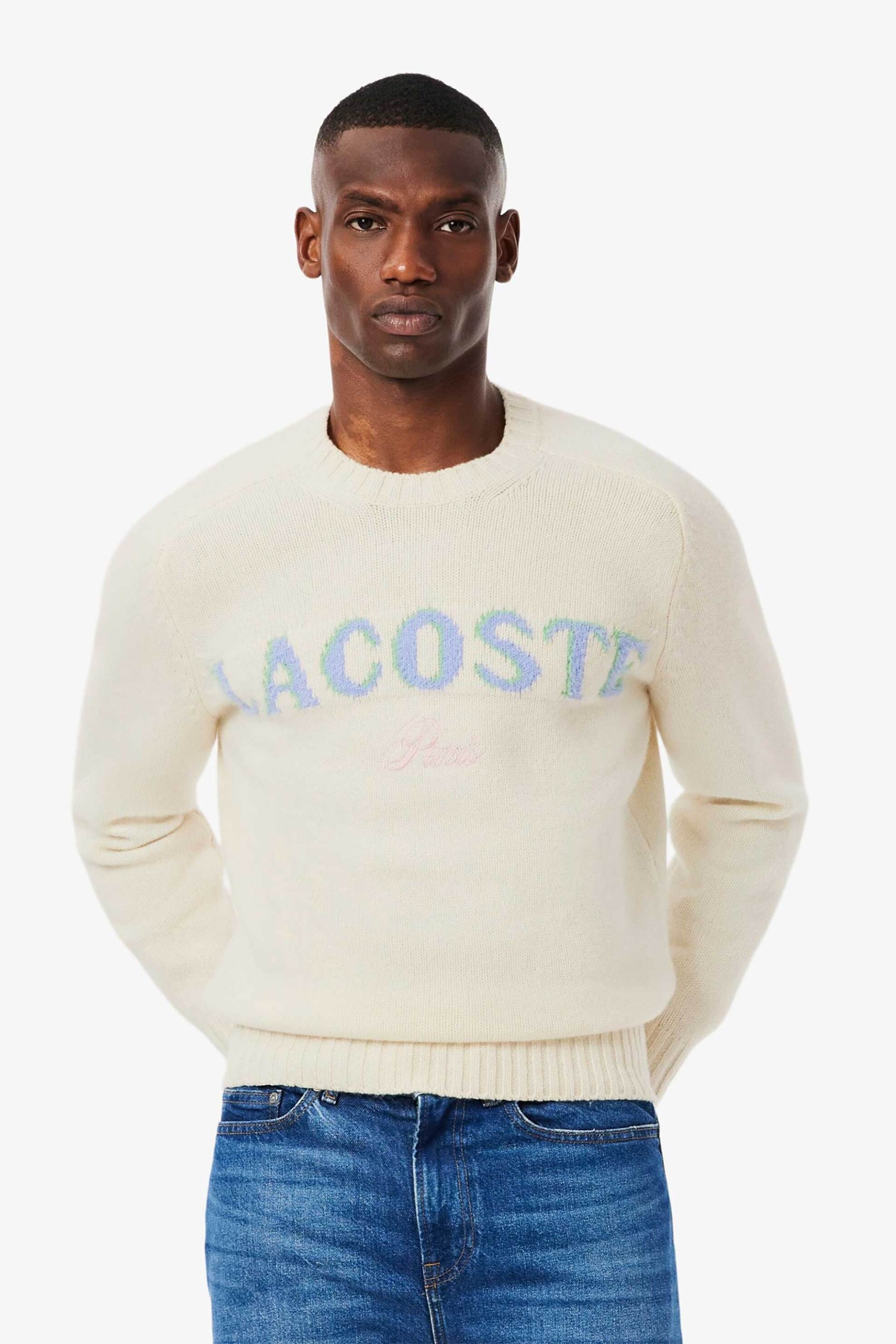 Ανδρικά πουλόβερ lacoste σε λευκο