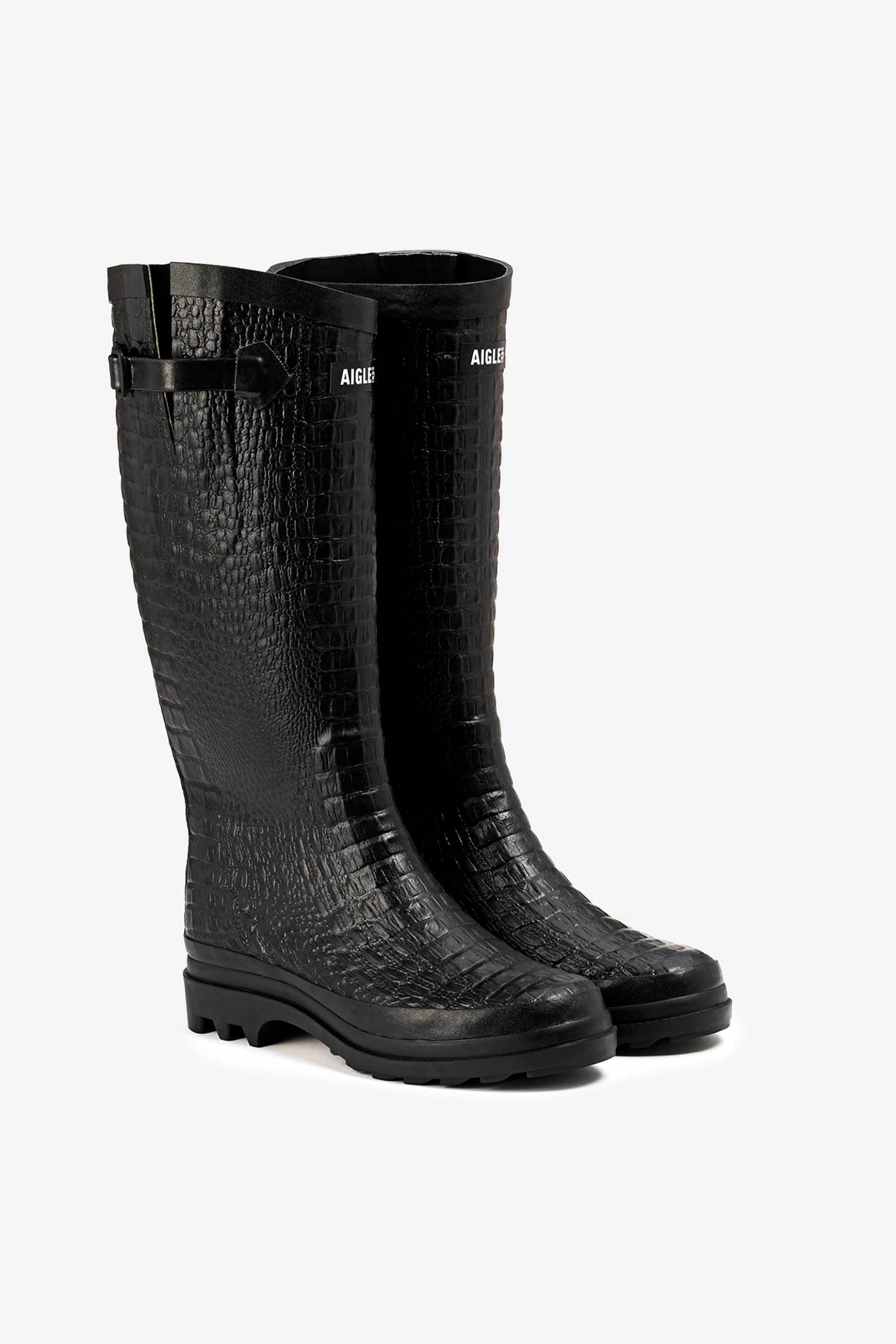 AIGLE Aigle γυναικείες γαλότσες croco - AIGLENTINE 2 CR Μαύρο - 2